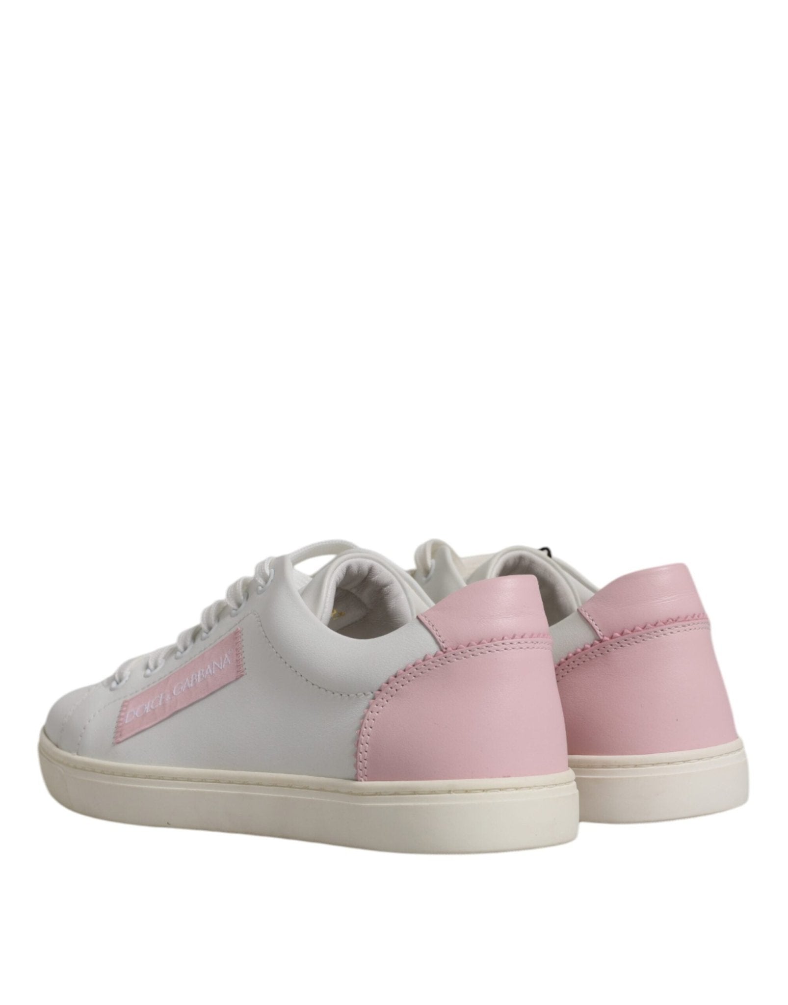 Dolce & Gabbana White Classic Calf Leather Sneakers Shoes - GET THE BRAND