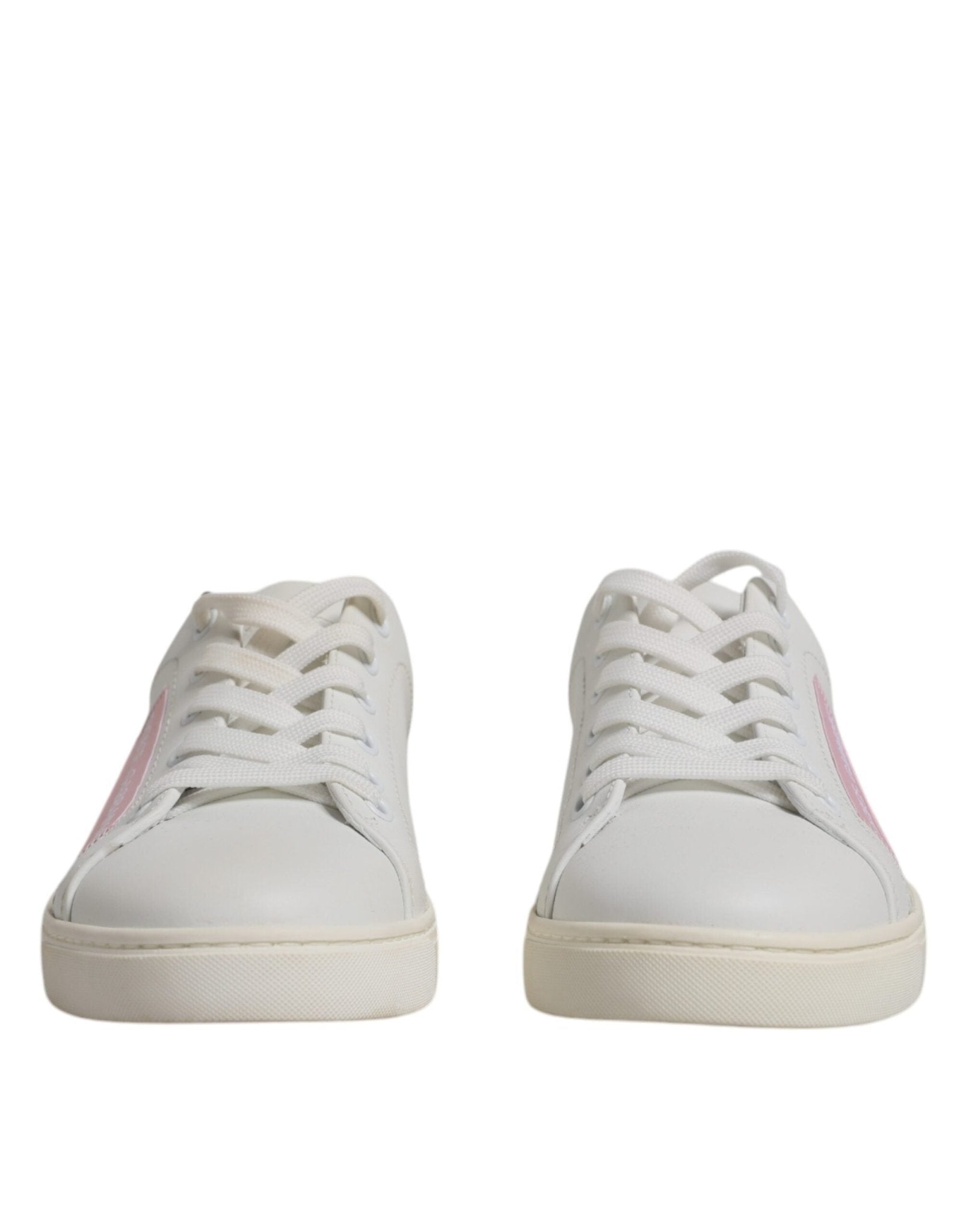 Dolce & Gabbana White Classic Calf Leather Sneakers Shoes - GET THE BRAND