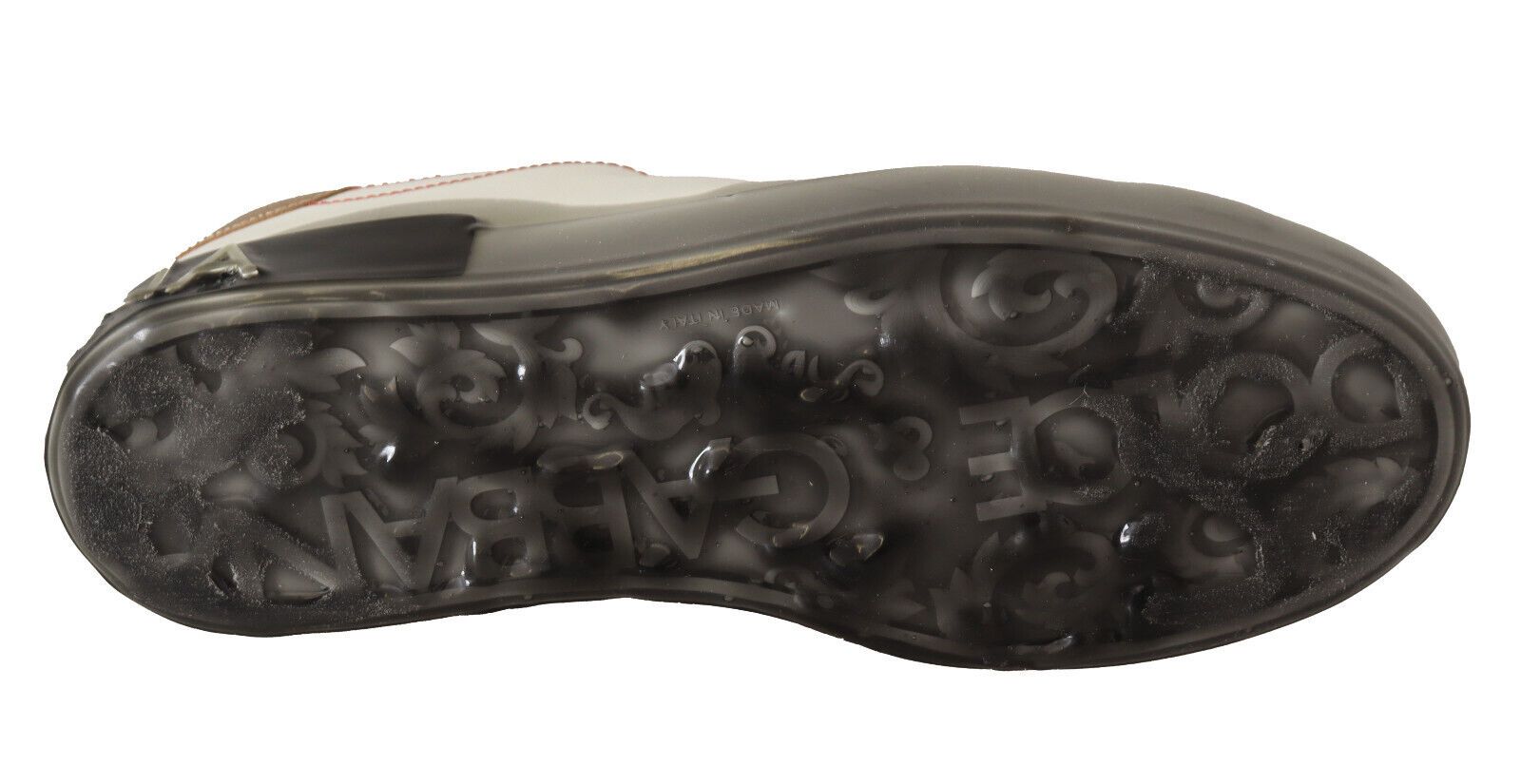 Dolce & Gabbana White Gold Leather Low Top Sneakers Casual Shoes - GET THE BRAND