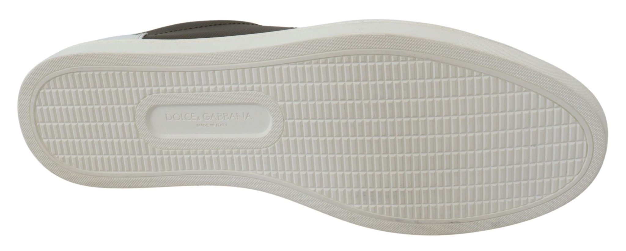 Dolce & Gabbana White Green Leather Low Top Sneakers Shoes - GET THE BRAND