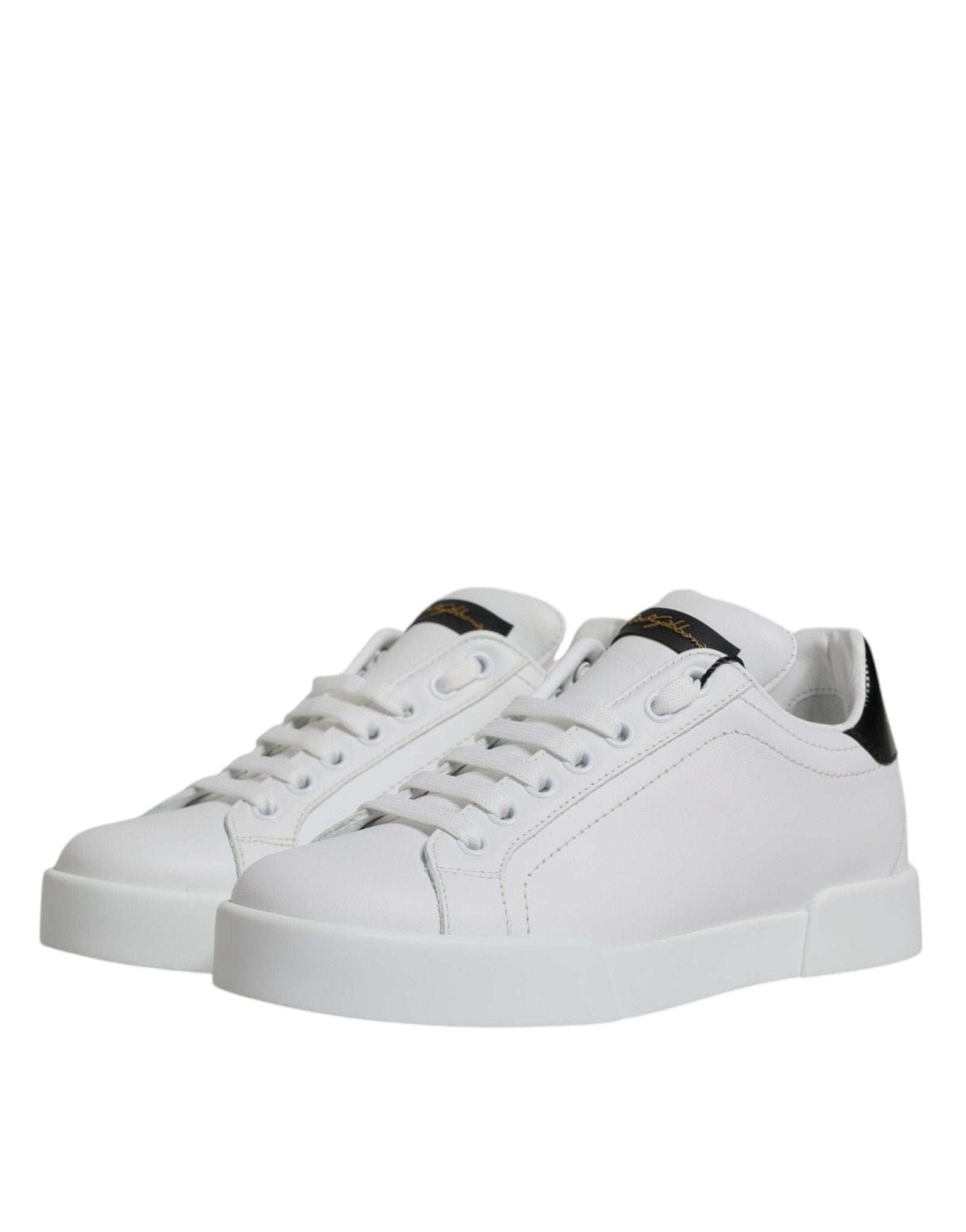 Dolce & Gabbana White Leather Classic Low Top Sneakers Shoes - GET THE BRAND