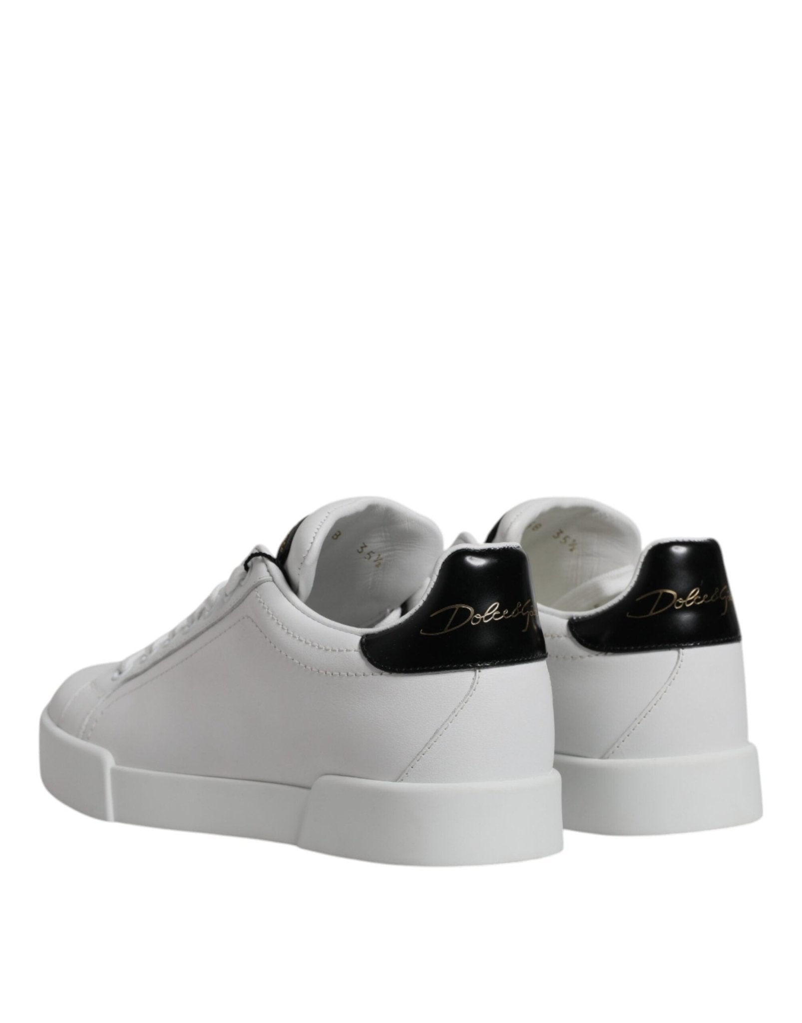 Dolce & Gabbana White Leather Classic Low Top Sneakers Shoes - GET THE BRAND