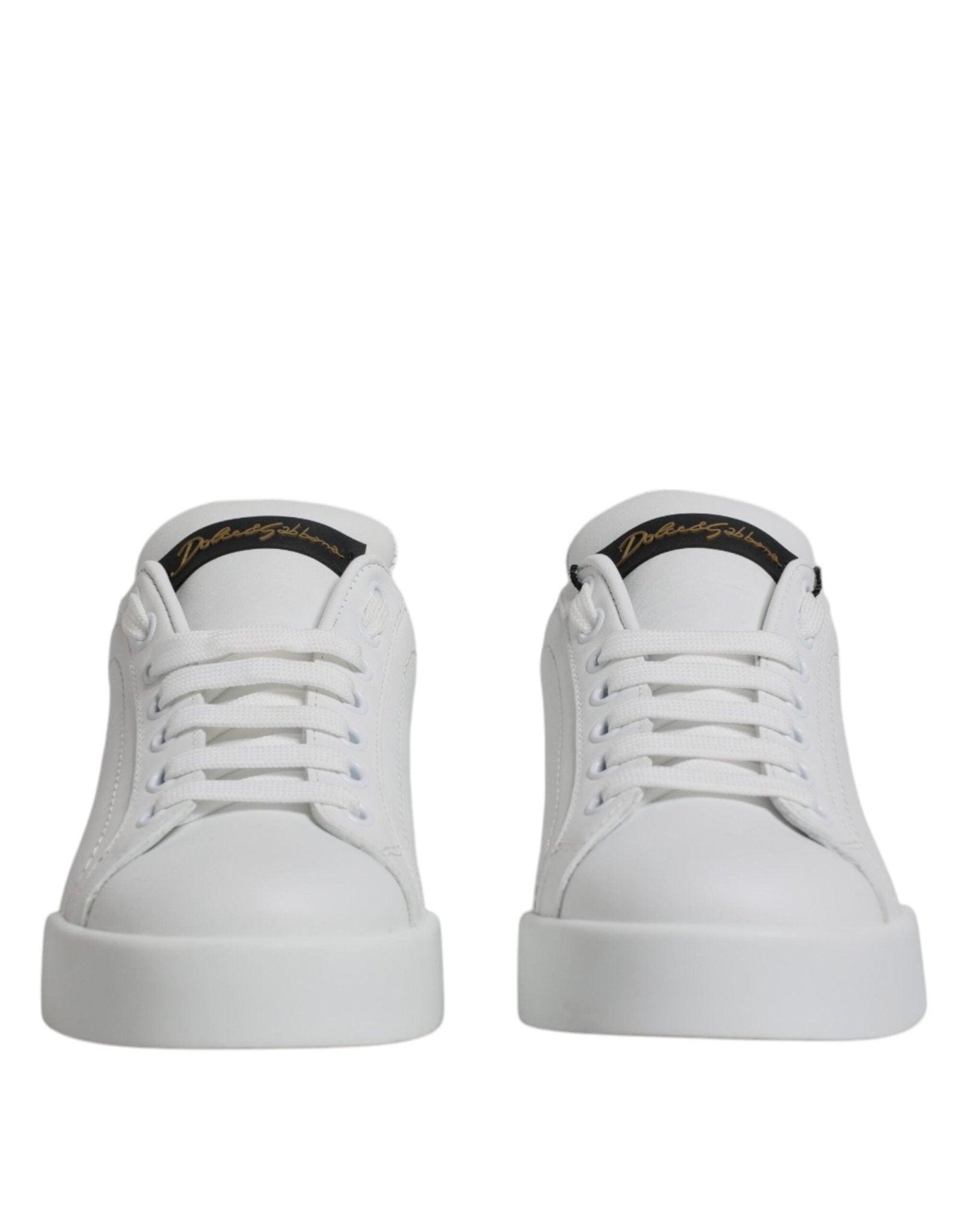 Dolce & Gabbana White Leather Classic Low Top Sneakers Shoes - GET THE BRAND