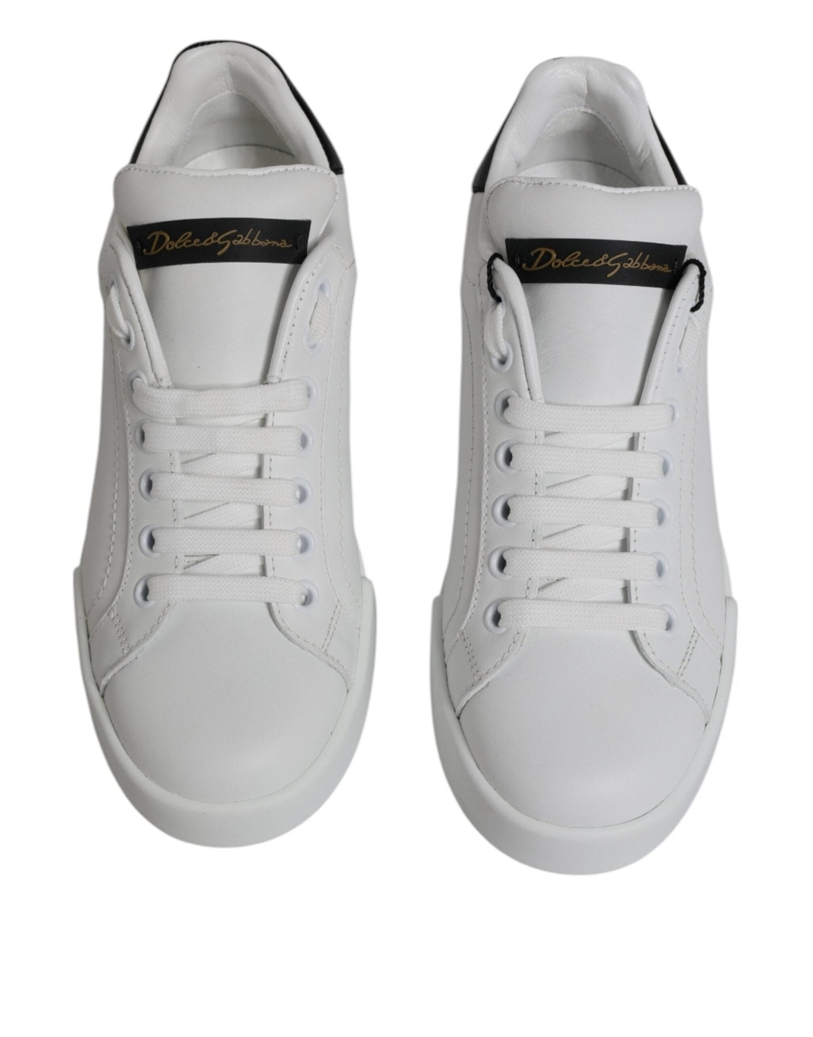 Dolce & Gabbana White Leather Classic Low Top Sneakers Shoes - GET THE BRAND