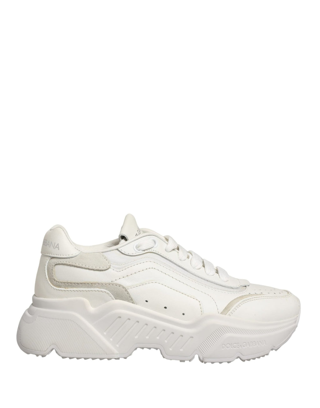 Dolce & Gabbana White Leather Daymaster Low Top Sneakers Shoes - GET THE BRAND