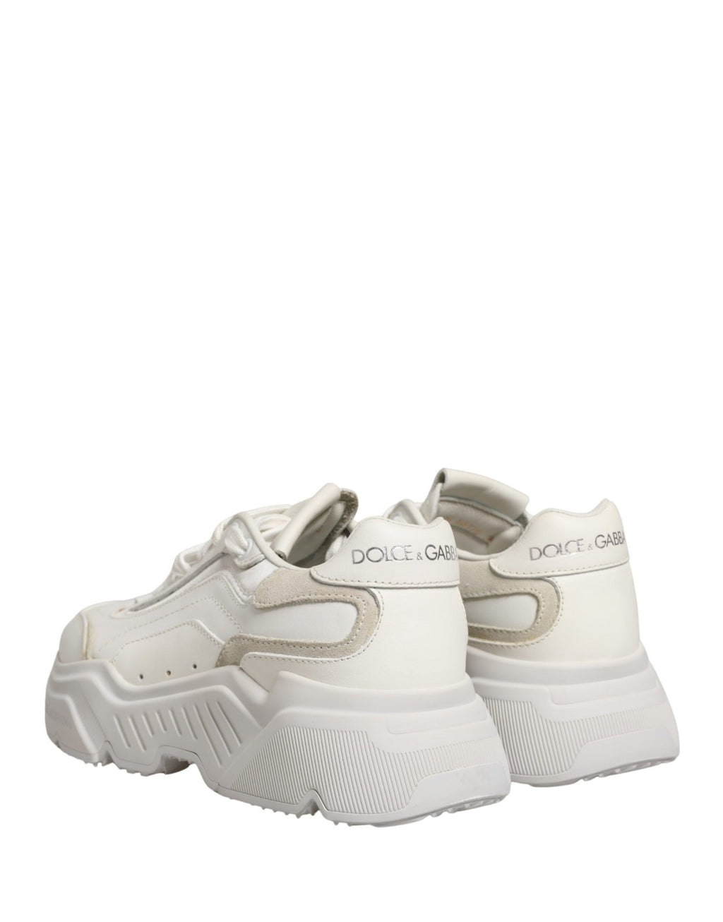 Dolce & Gabbana White Leather Daymaster Low Top Sneakers Shoes - GET THE BRAND