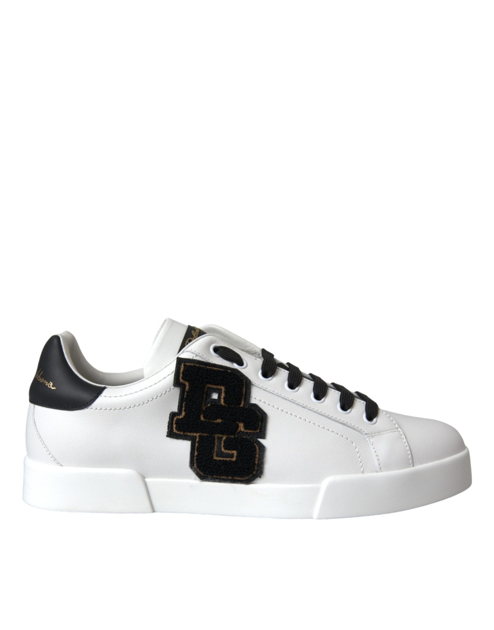 Dolce & Gabbana White Leather DG Logo Casual Low Top Sneakers Shoes - GET THE BRAND
