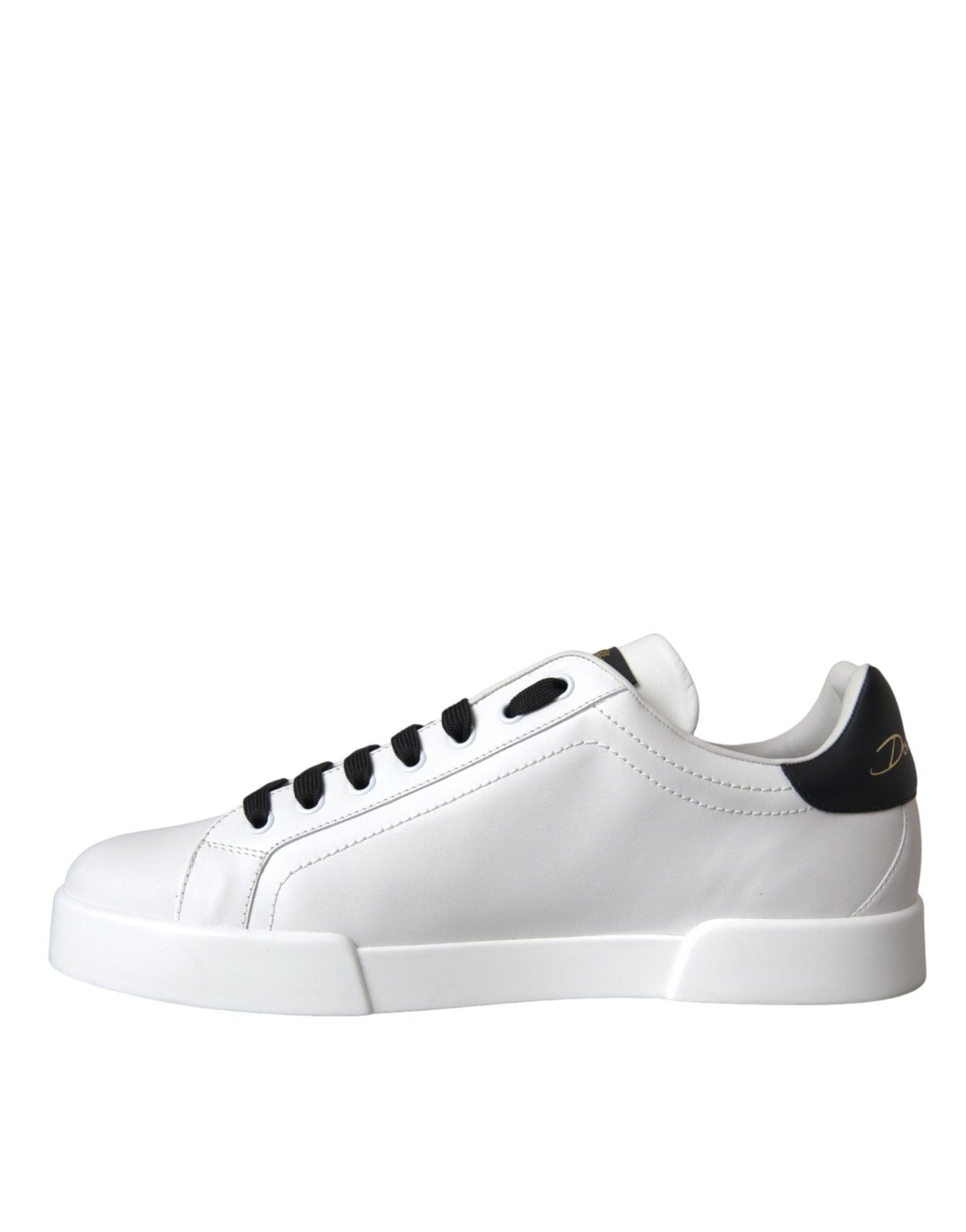 Dolce & Gabbana White Leather DG Logo Casual Low Top Sneakers Shoes - GET THE BRAND