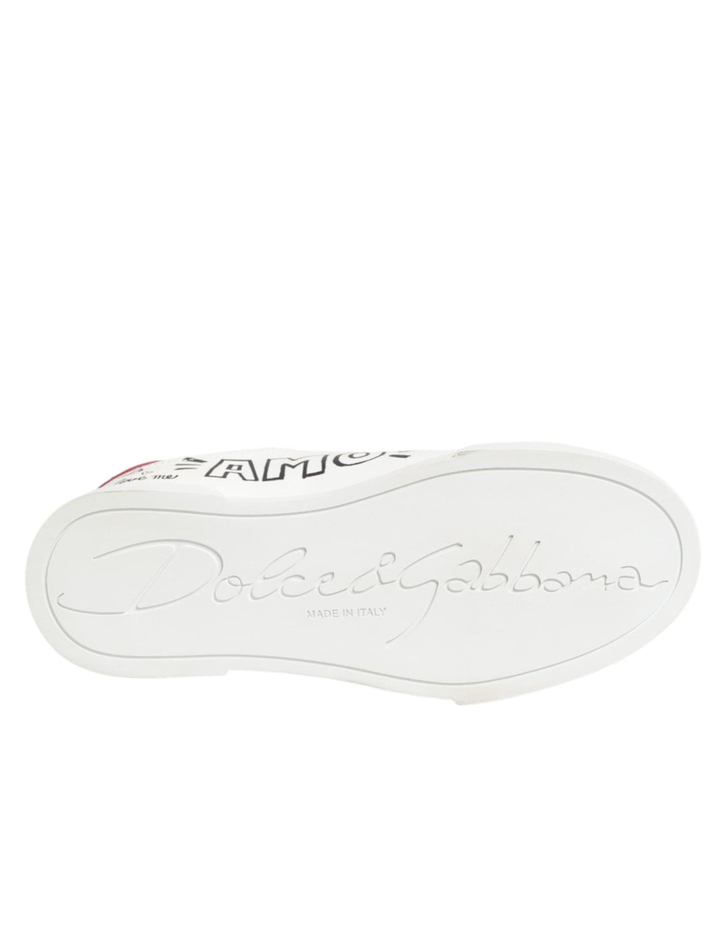 Dolce & Gabbana White Leather Graffiti Low Top Sneakers Shoes - GET THE BRAND