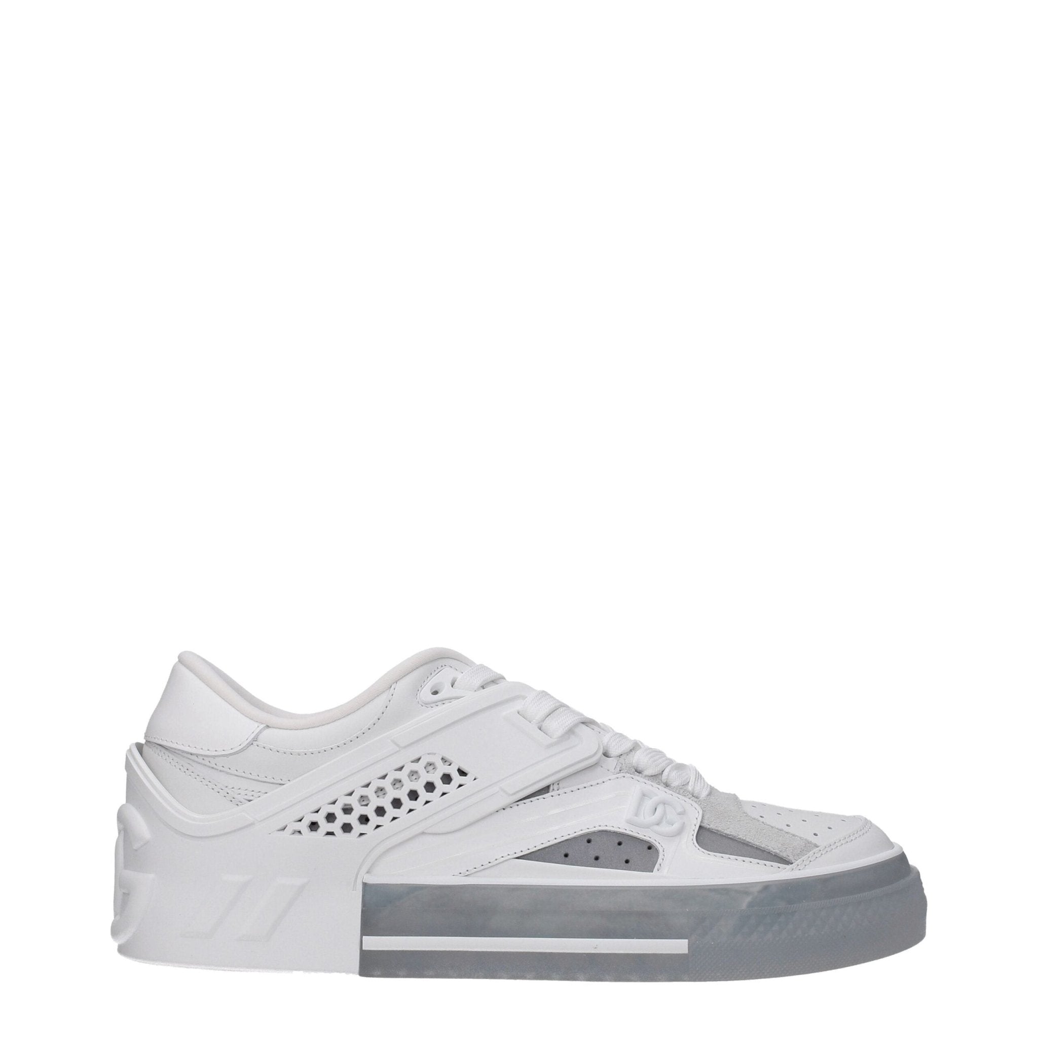 Dolce & Gabbana White Leather Low Top Sneakers - GET THE BRAND