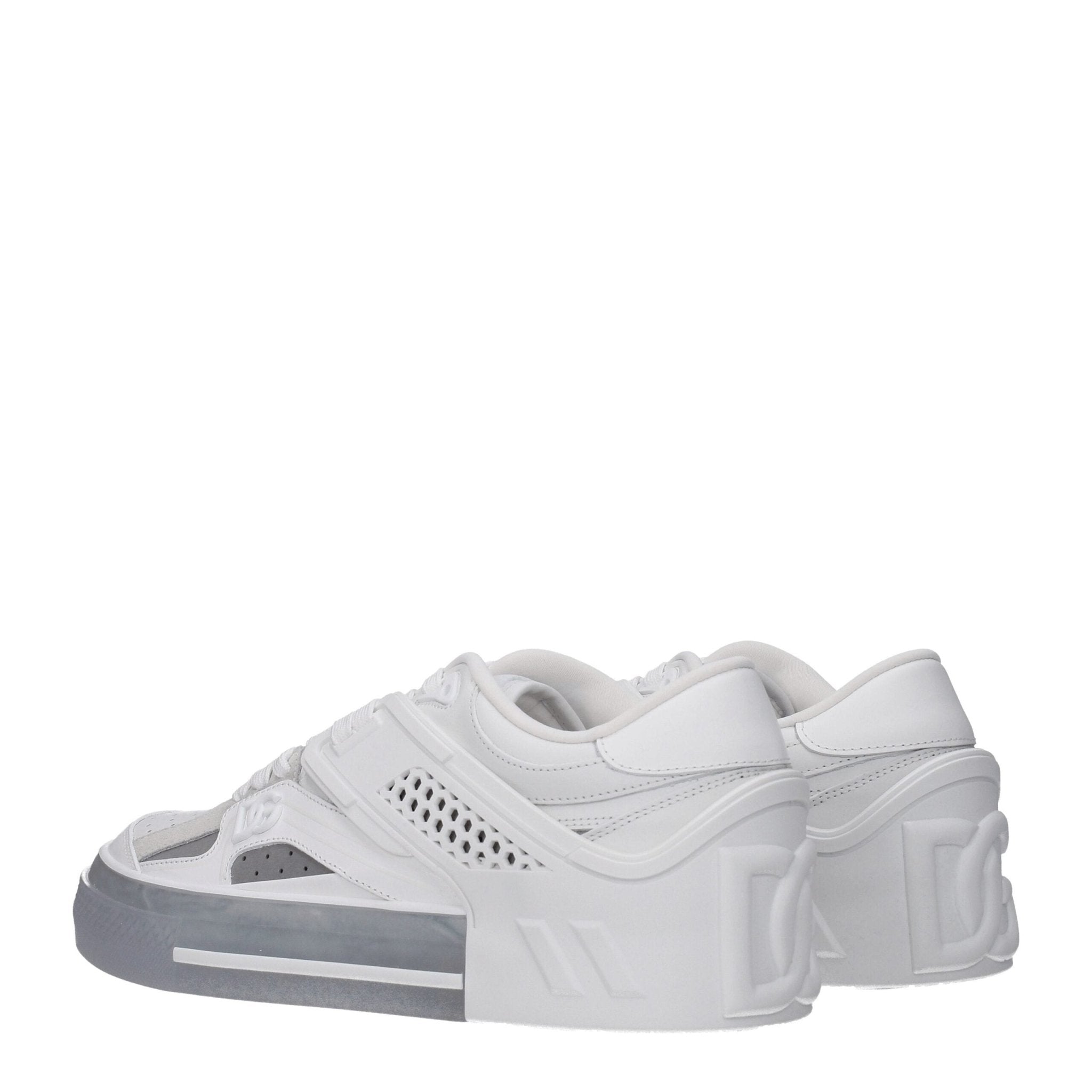 Dolce & Gabbana White Leather Low Top Sneakers - GET THE BRAND