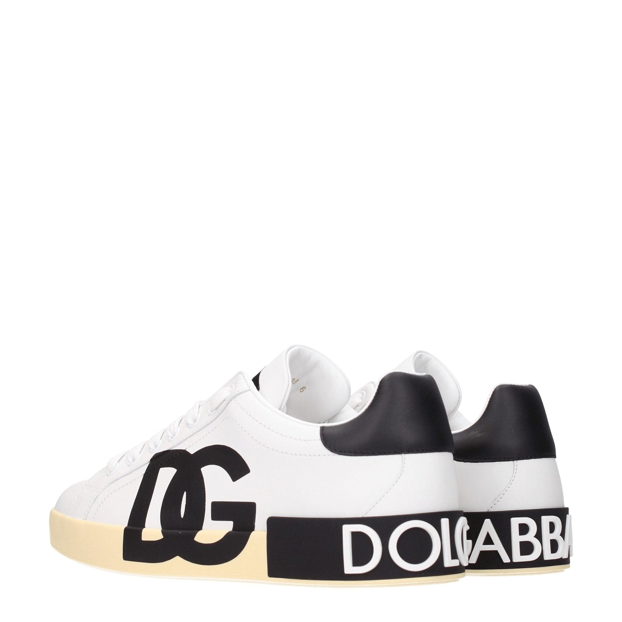 Dolce & Gabbana White Leather Low Top Sneakers - GET THE BRAND