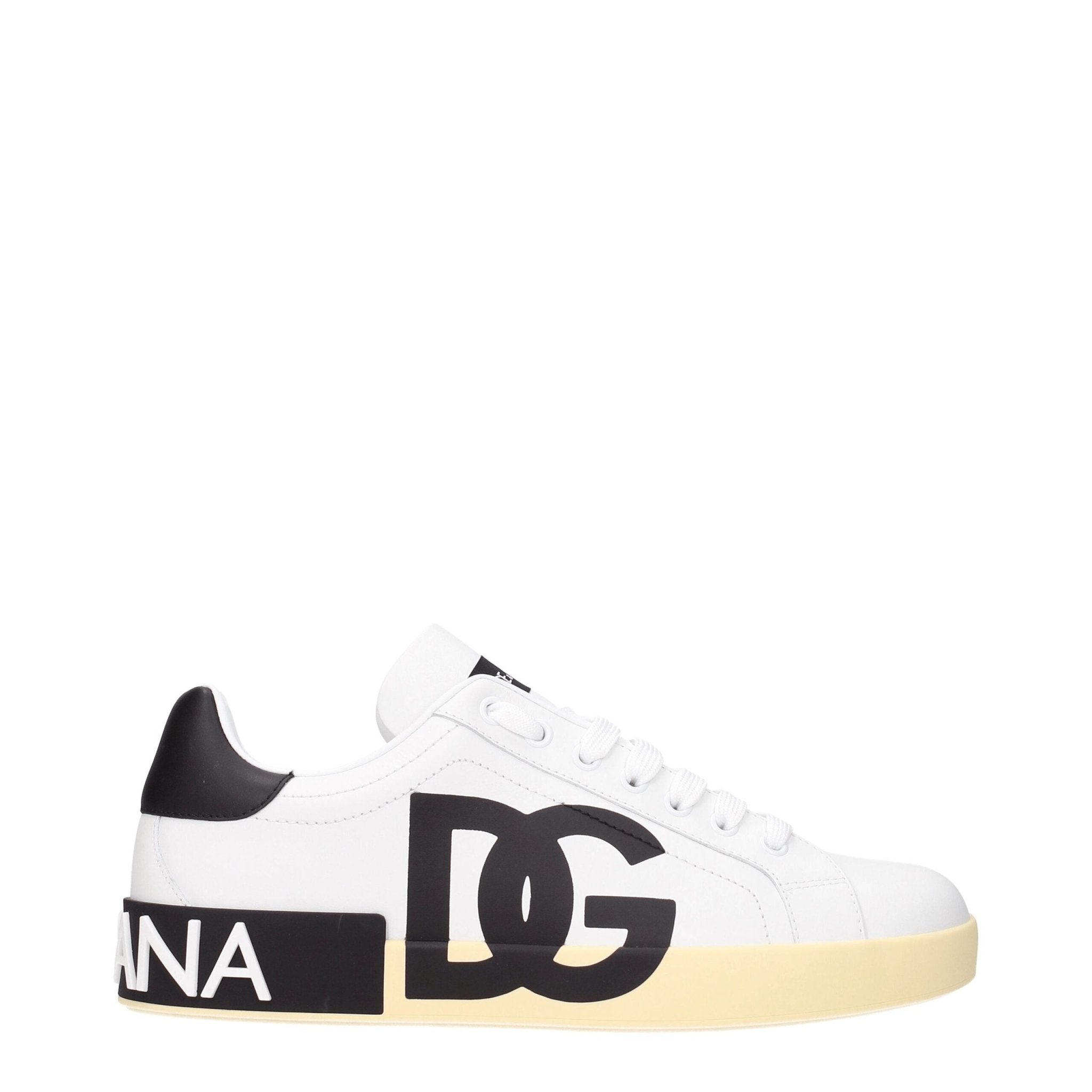 Dolce & Gabbana White Leather Low Top Sneakers - GET THE BRAND