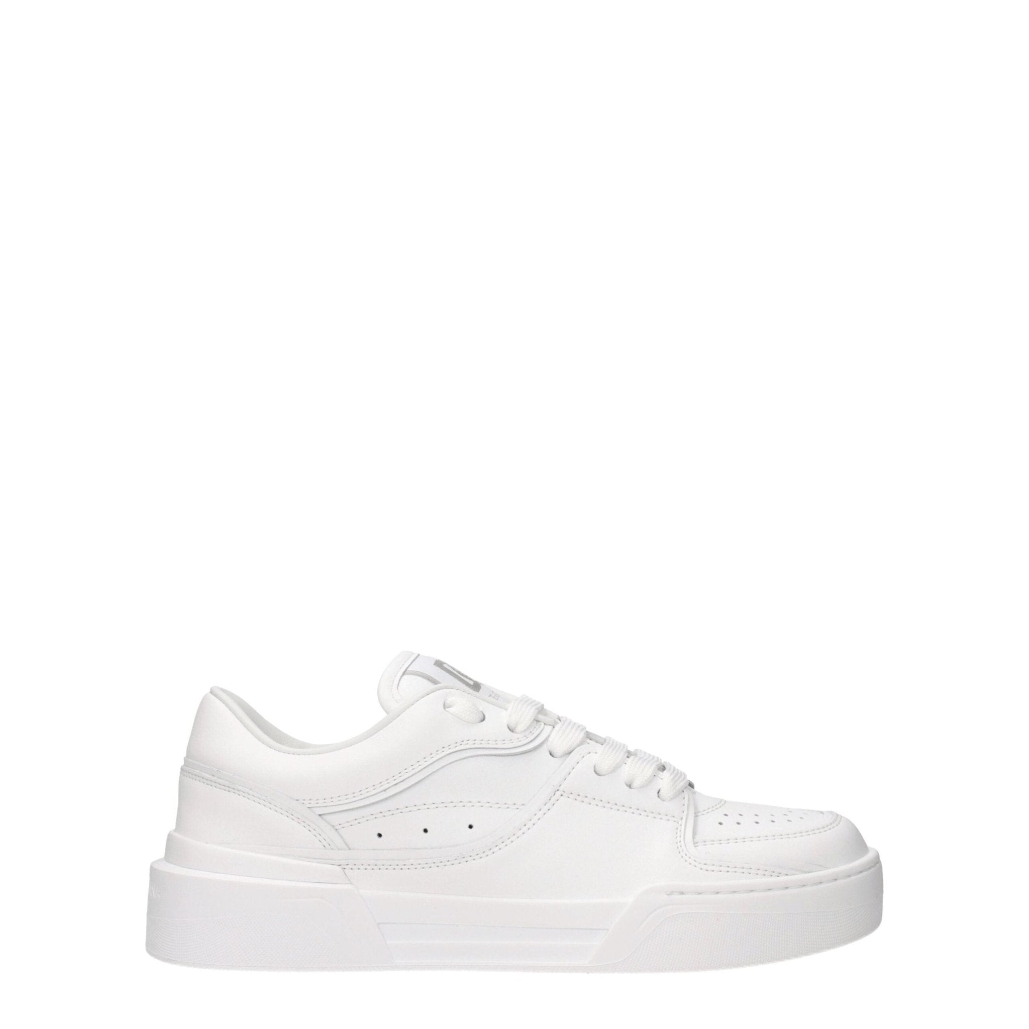 Dolce & Gabbana White Leather Low Top Sneakers - GET THE BRAND