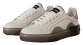 Dolce & Gabbana White Leather Shoes Womens Logo Portofino Sneakers - GET THE BRAND