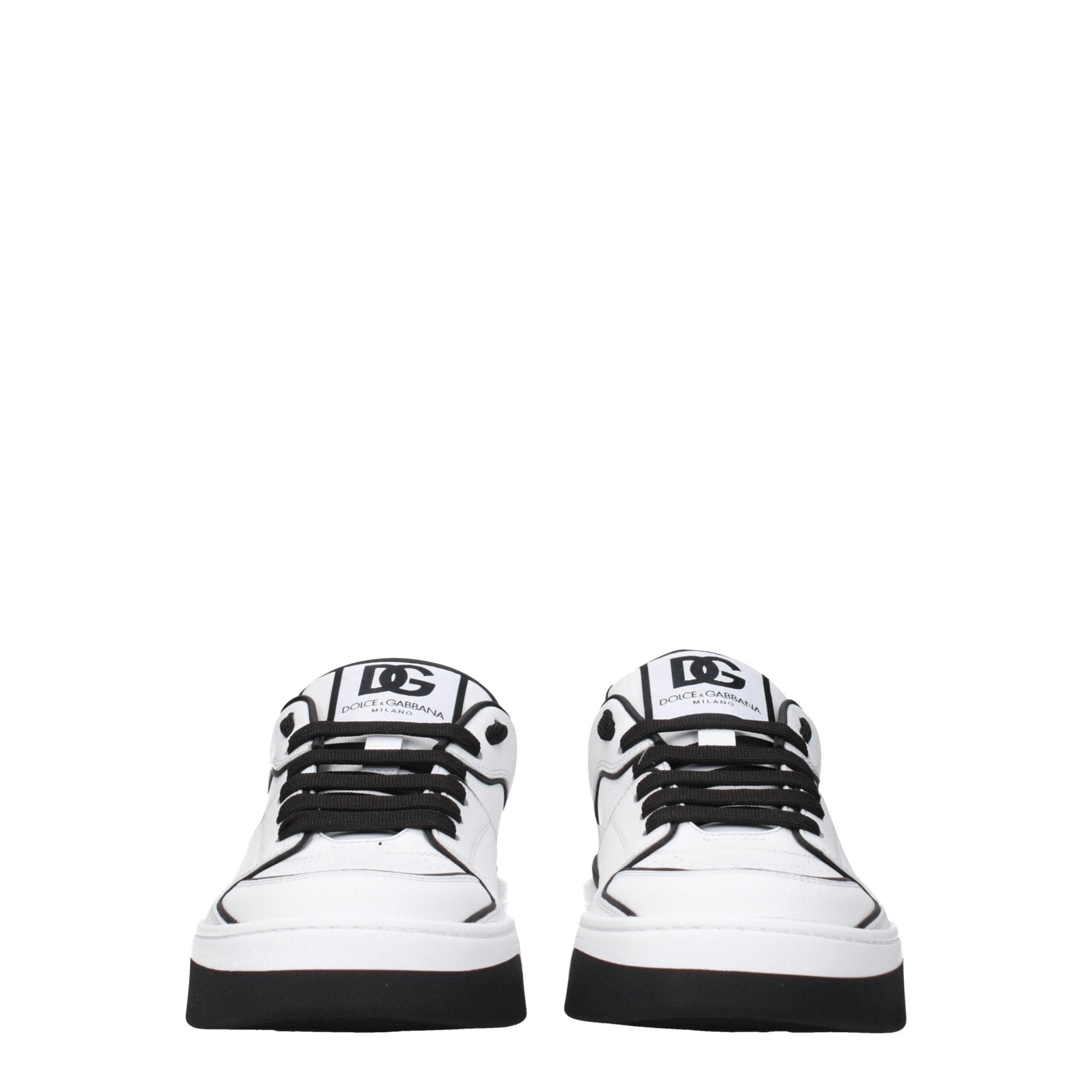Dolce & Gabbana White Leather Sneakers - GET THE BRAND
