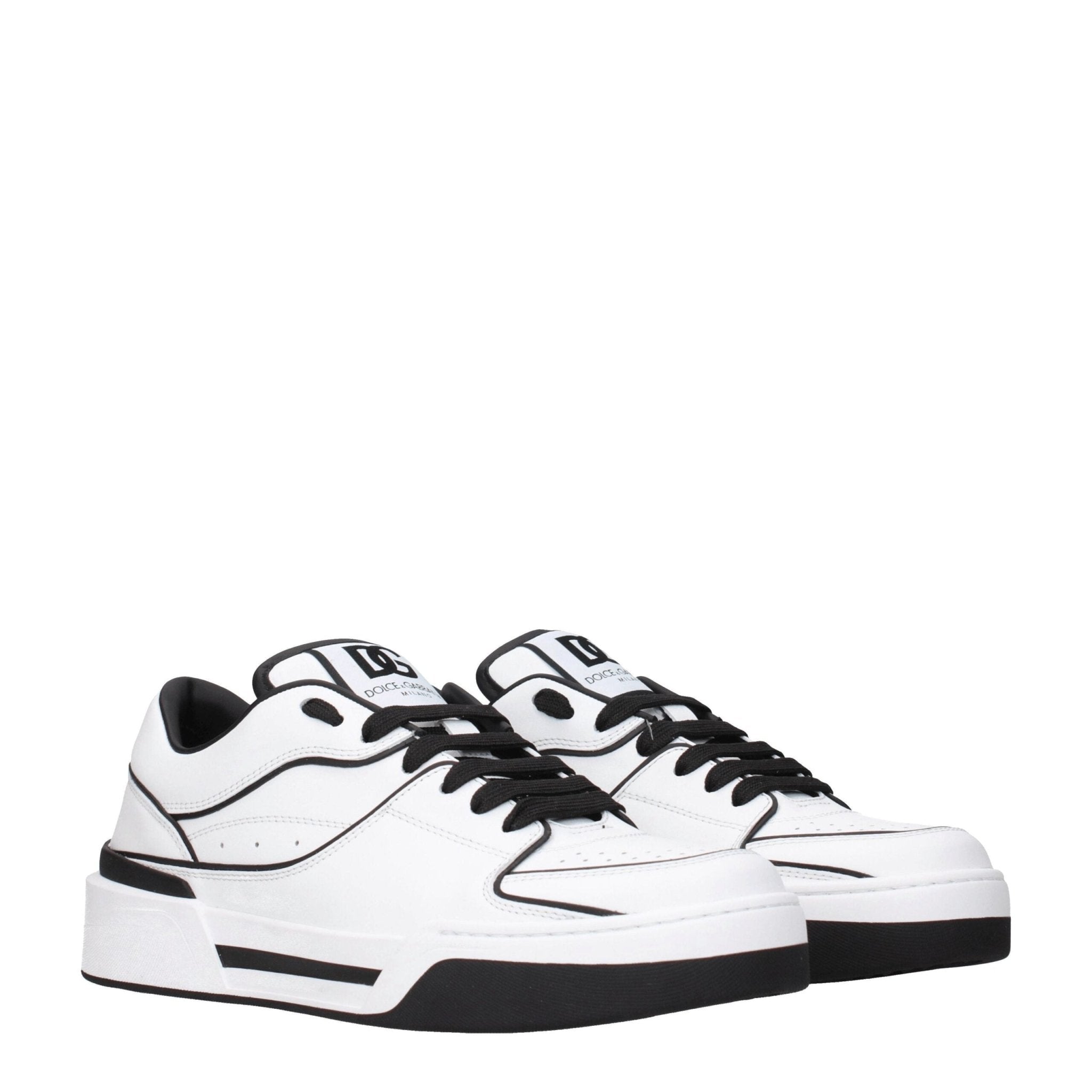 Dolce & Gabbana White Leather Sneakers - GET THE BRAND