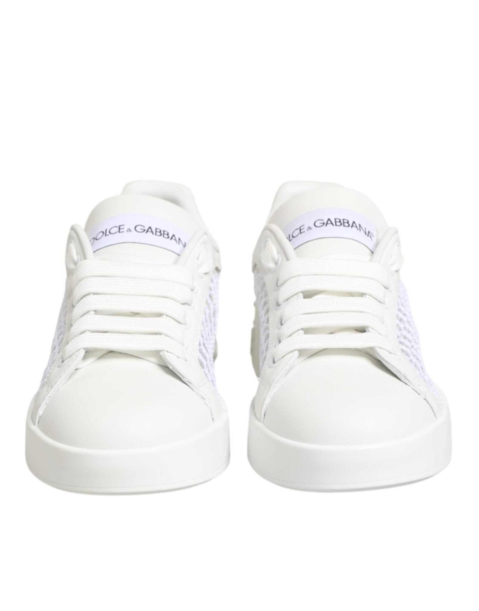 Dolce & Gabbana White Mesh Inserts Low Top Sneakers Shoes - GET THE BRAND