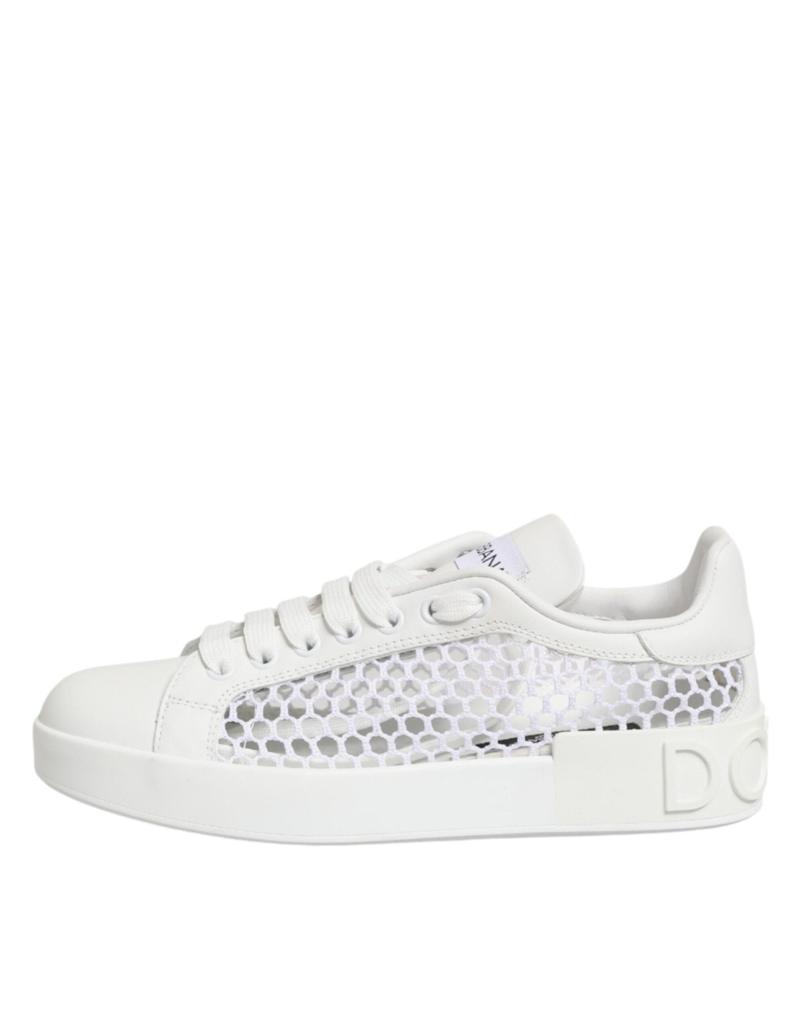 Dolce & Gabbana White Mesh Inserts Low Top Sneakers Shoes - GET THE BRAND