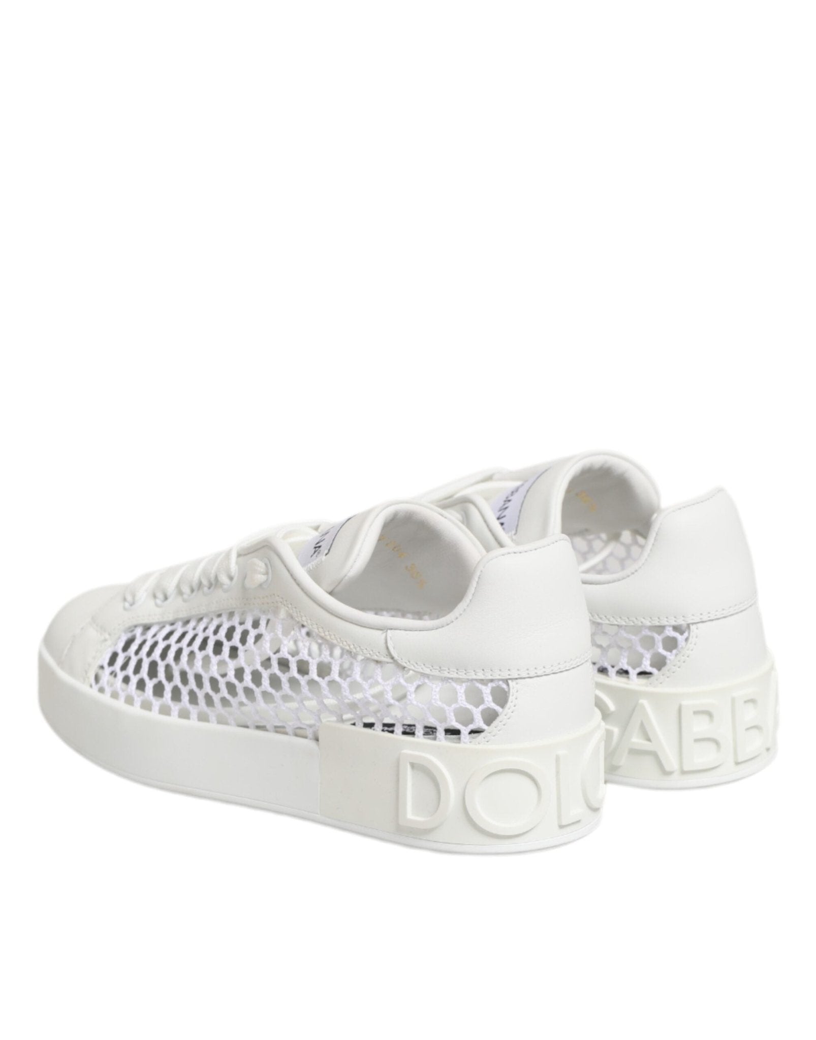 Dolce & Gabbana White Mesh Inserts Low Top Sneakers Shoes - GET THE BRAND
