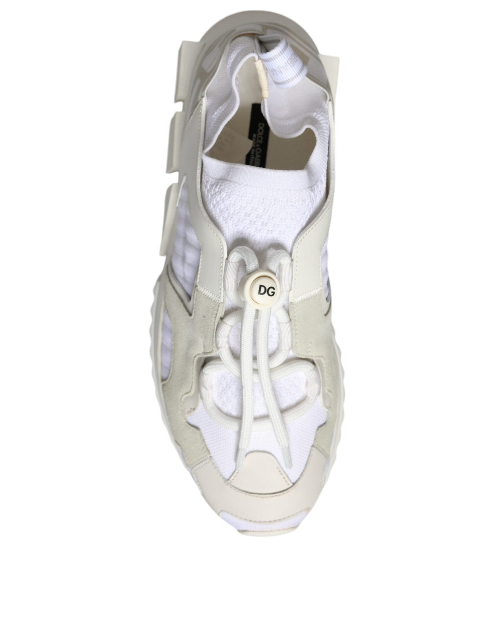 Dolce & Gabbana White Mesh Sorrento Trekking Sneakers Shoes - GET THE BRAND