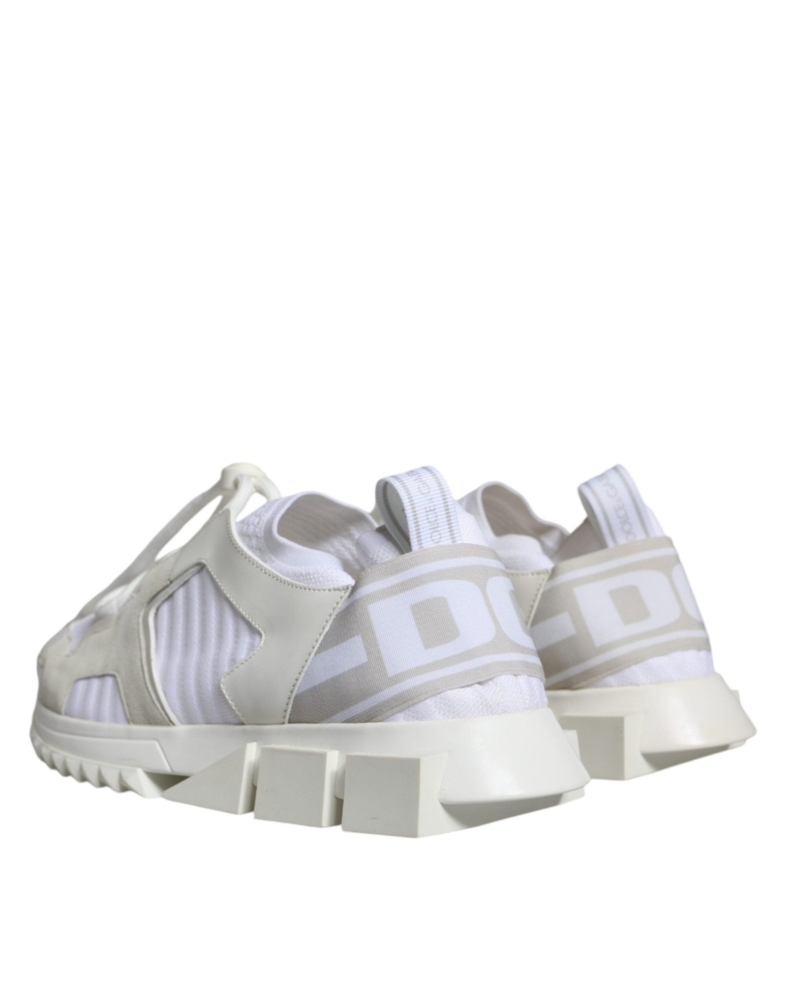 Dolce & Gabbana White Mesh Sorrento Trekking Sneakers Shoes - GET THE BRAND