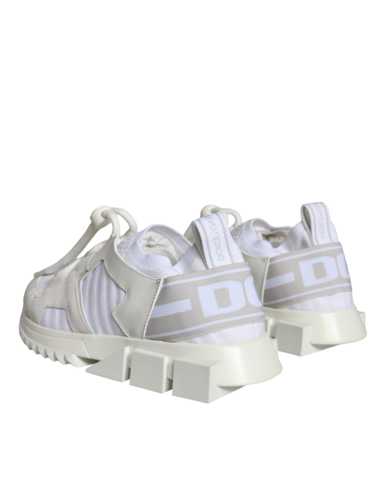 Dolce & Gabbana White Mesh Sorrento Trekking Sneakers Shoes - GET THE BRAND