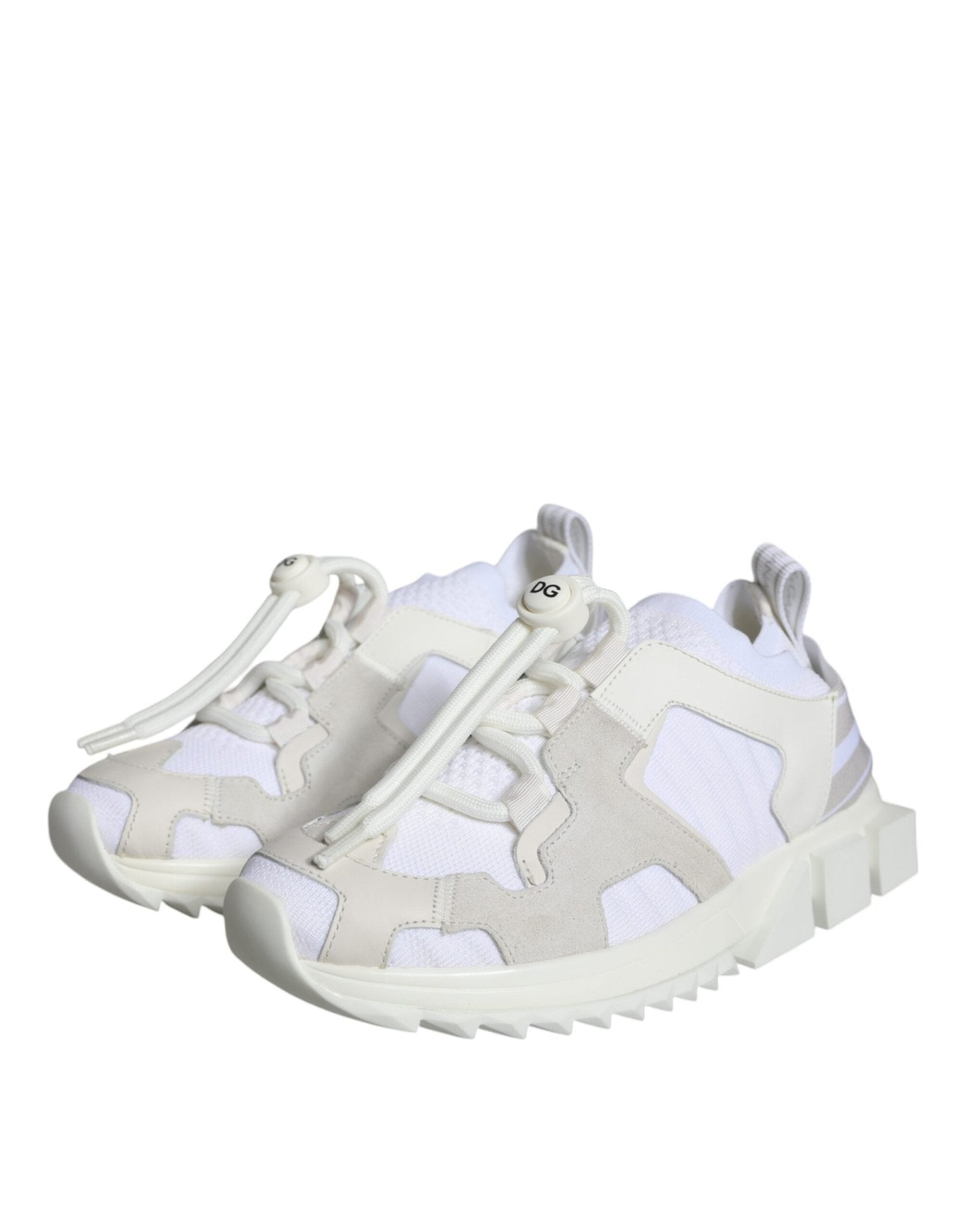 Dolce & Gabbana White Mesh Sorrento Trekking Sneakers Shoes - GET THE BRAND