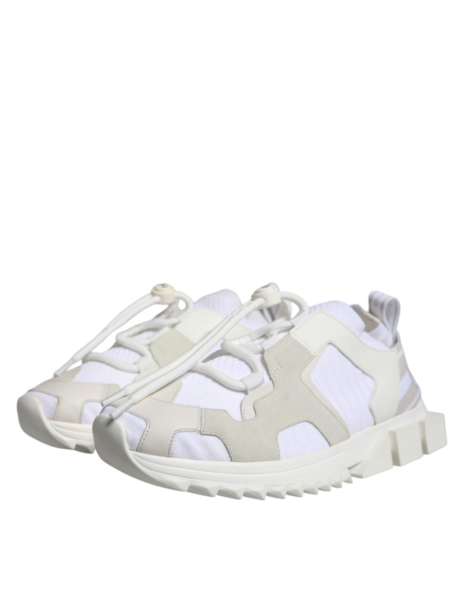 Dolce & Gabbana White Mesh Sorrento Trekking Sneakers Shoes - GET THE BRAND
