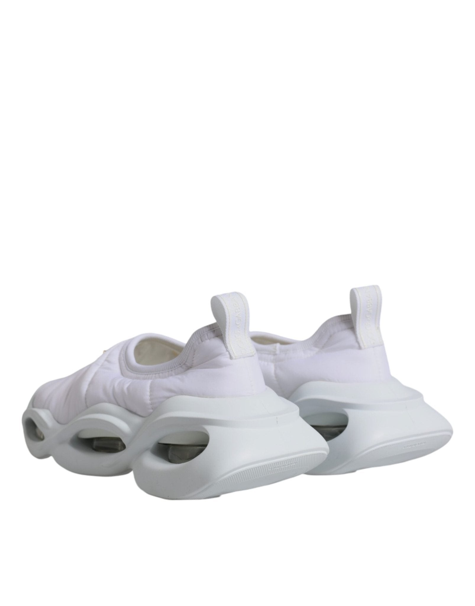 Dolce & Gabbana White Padded Fabric Low Top Sneakers Shoes - GET THE BRAND