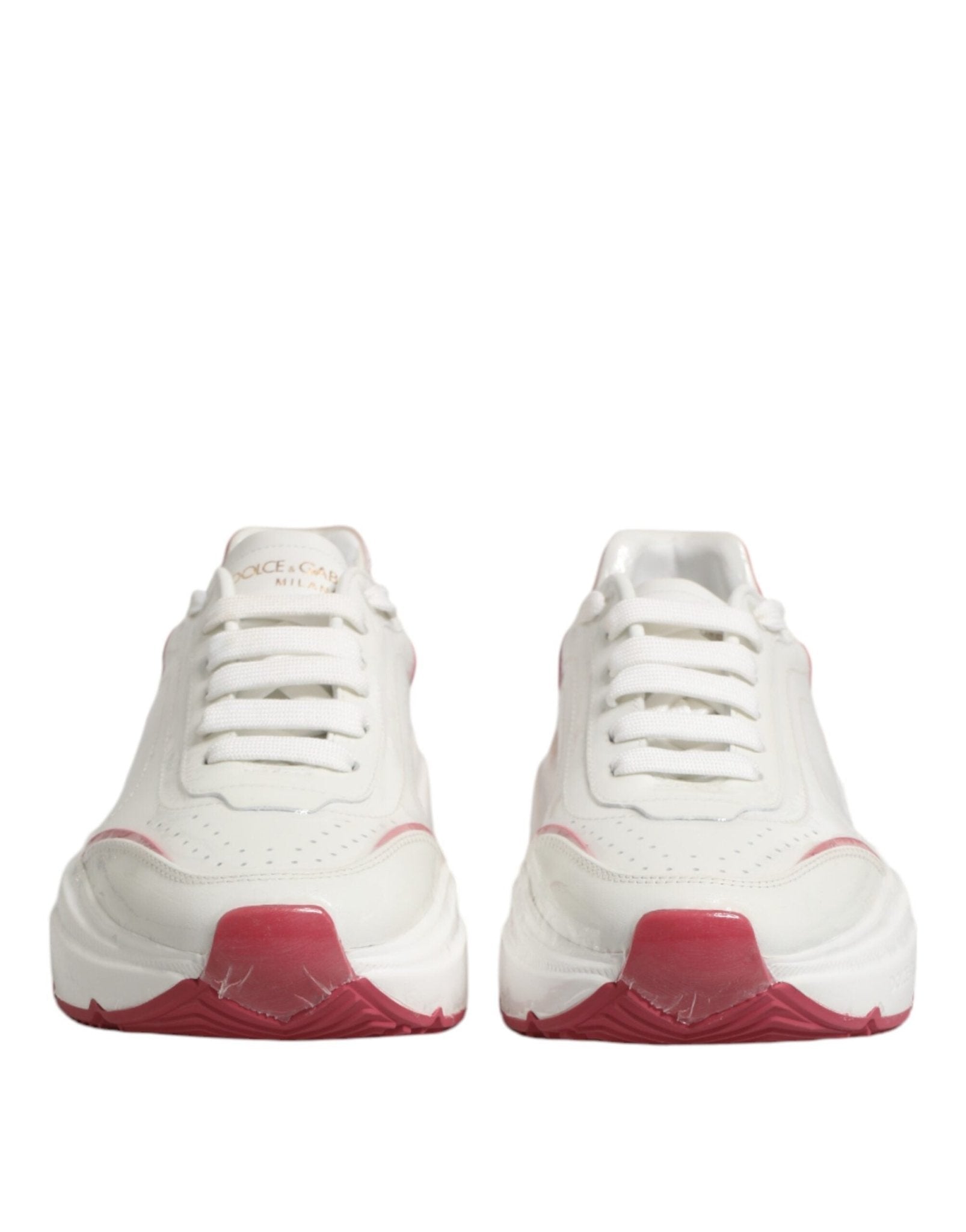 Dolce & Gabbana White Pink Daymaster Low Top Sneakers Shoes - GET THE BRAND
