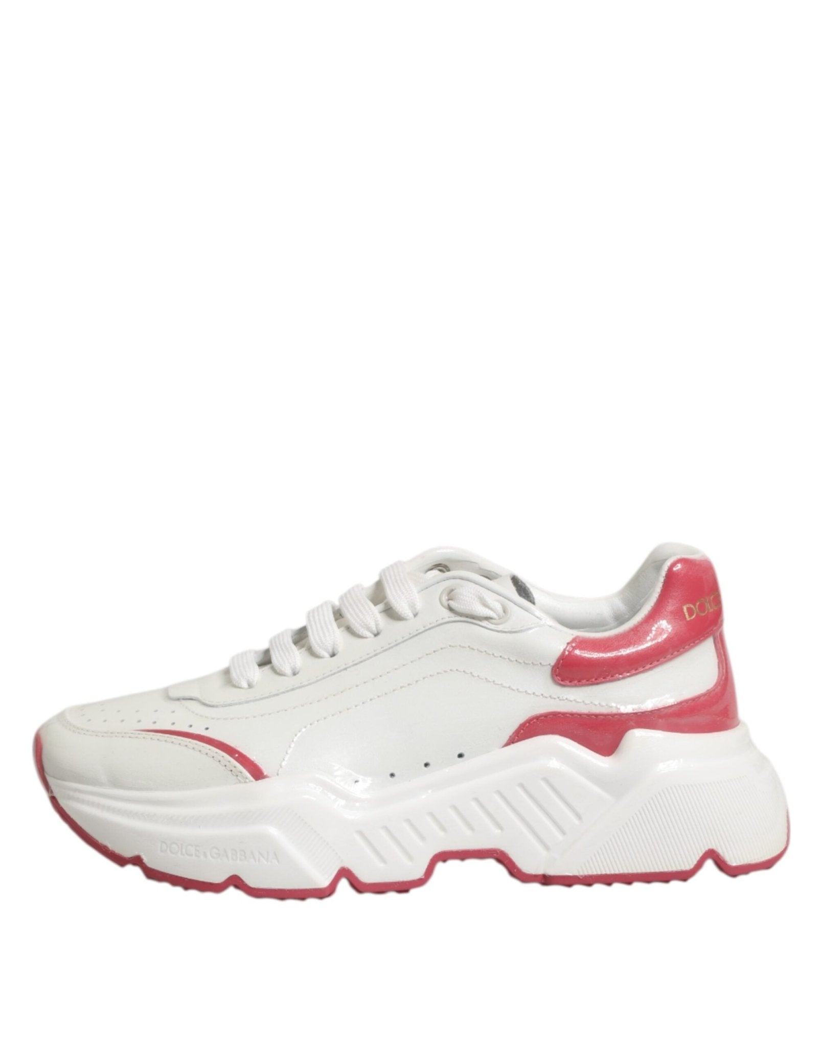 Dolce & Gabbana White Pink Daymaster Low Top Sneakers Shoes - GET THE BRAND