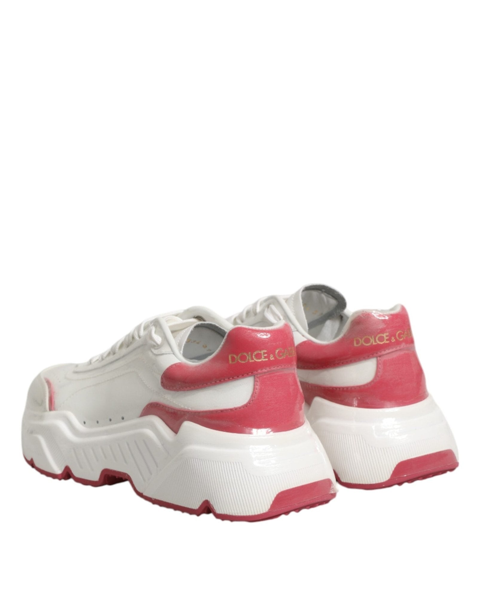 Dolce & Gabbana White Pink Daymaster Low Top Sneakers Shoes - GET THE BRAND