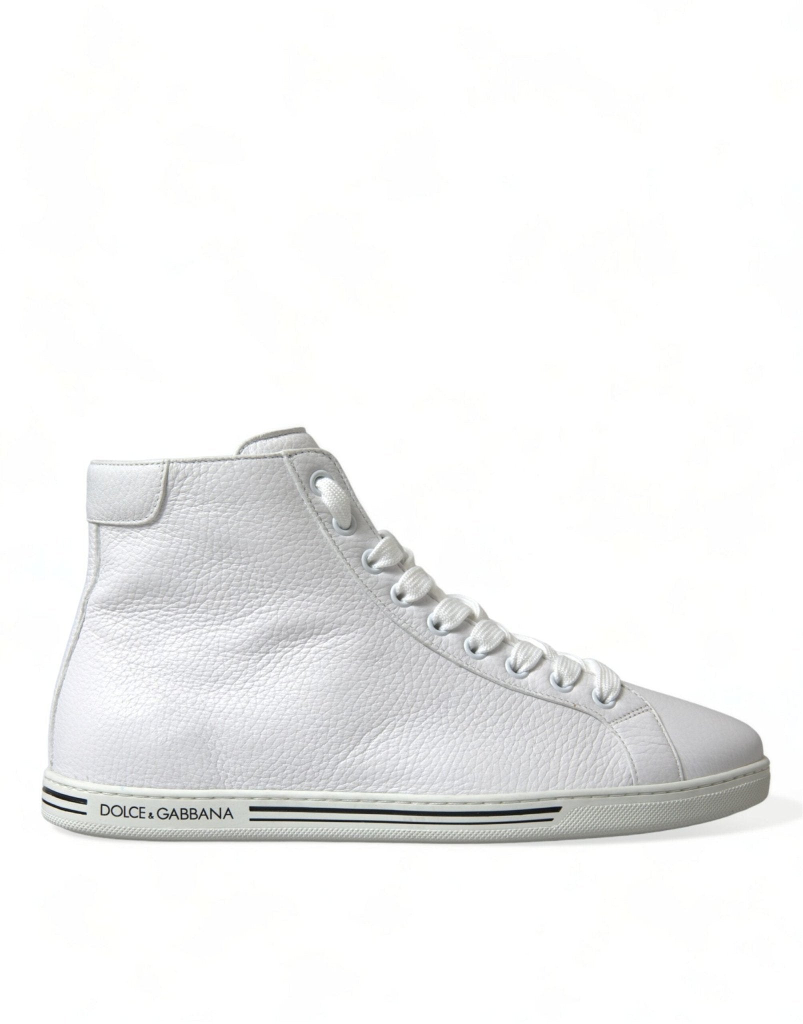 Dolce & Gabbana White Saint Tropez High Top Men Sneakers Shoes - GET THE BRAND