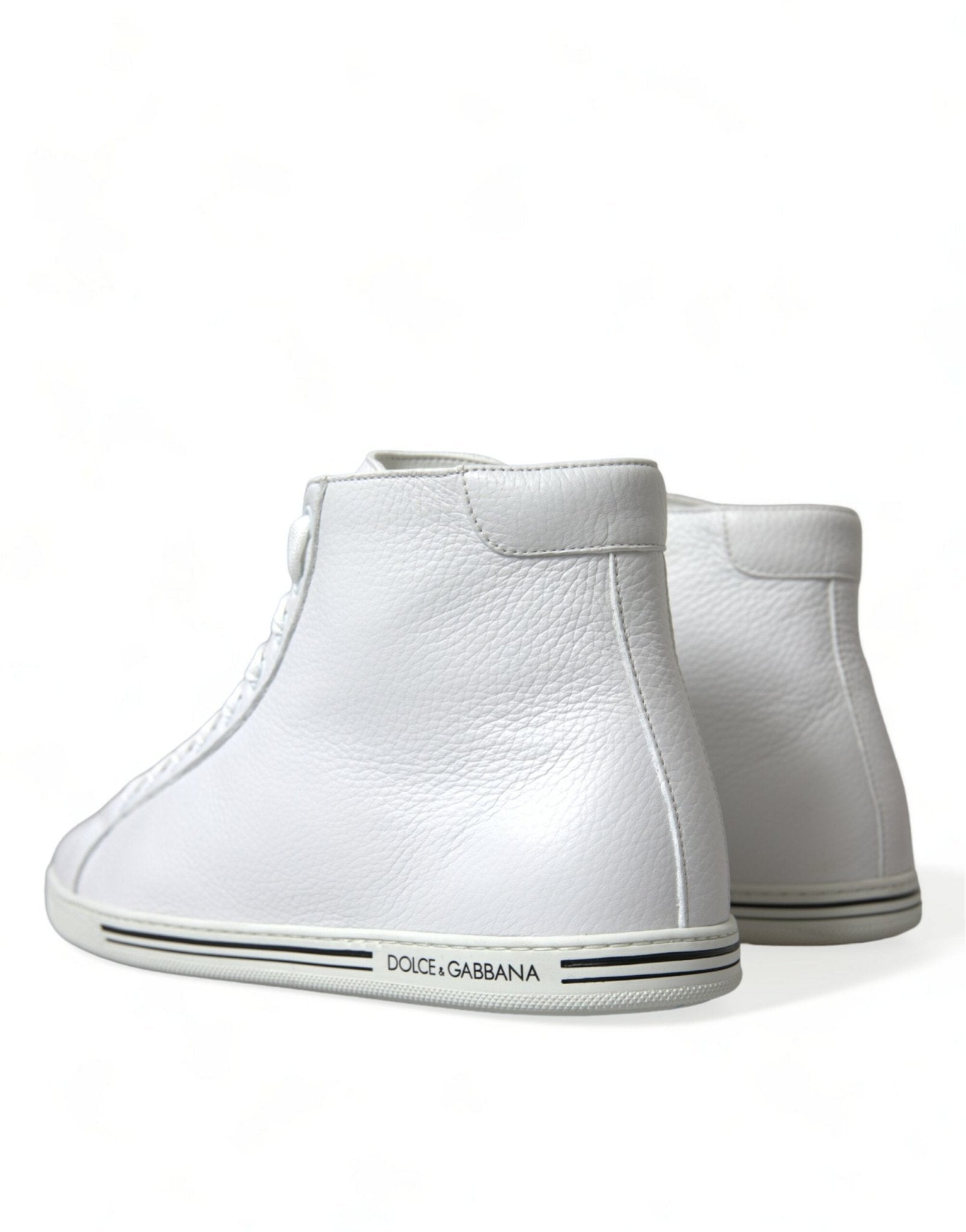 Dolce & Gabbana White Saint Tropez High Top Men Sneakers Shoes - GET THE BRAND