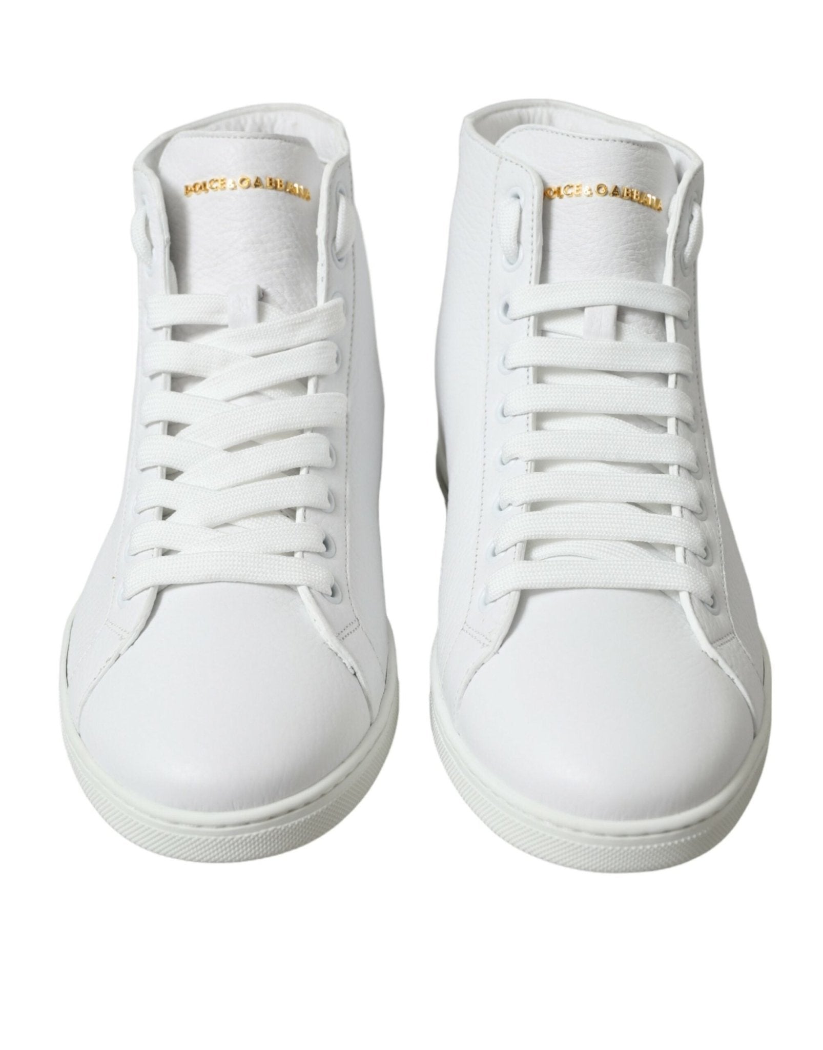 Dolce & Gabbana White Saint Tropez High Top Men Sneakers Shoes - GET THE BRAND