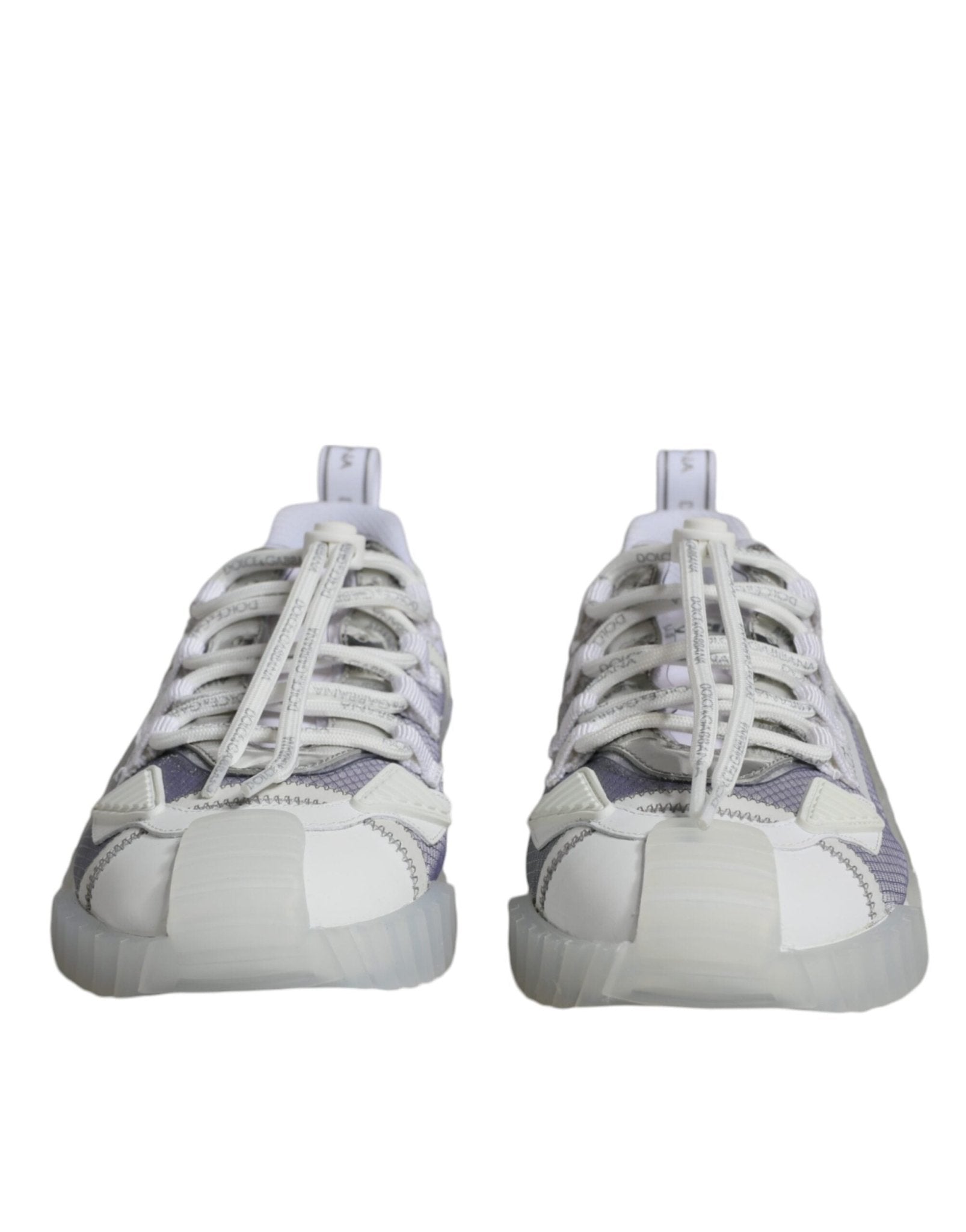 Dolce & Gabbana White Silver Low Top NS1 Sneakers Shoes - GET THE BRAND