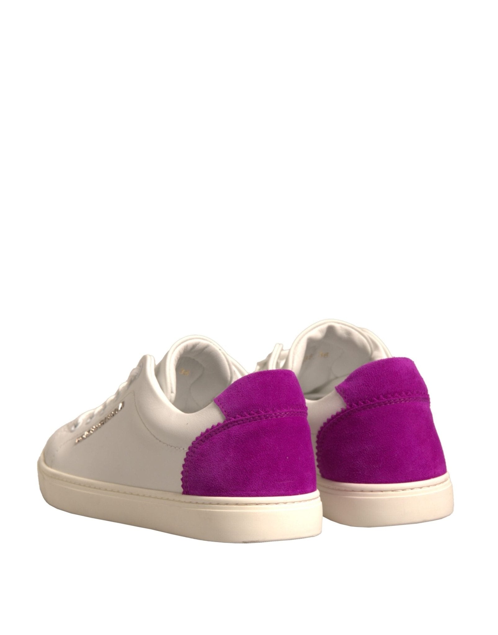 Dolce & Gabbana White Suede Leather Low Top Sneakers Shoes - GET THE BRAND