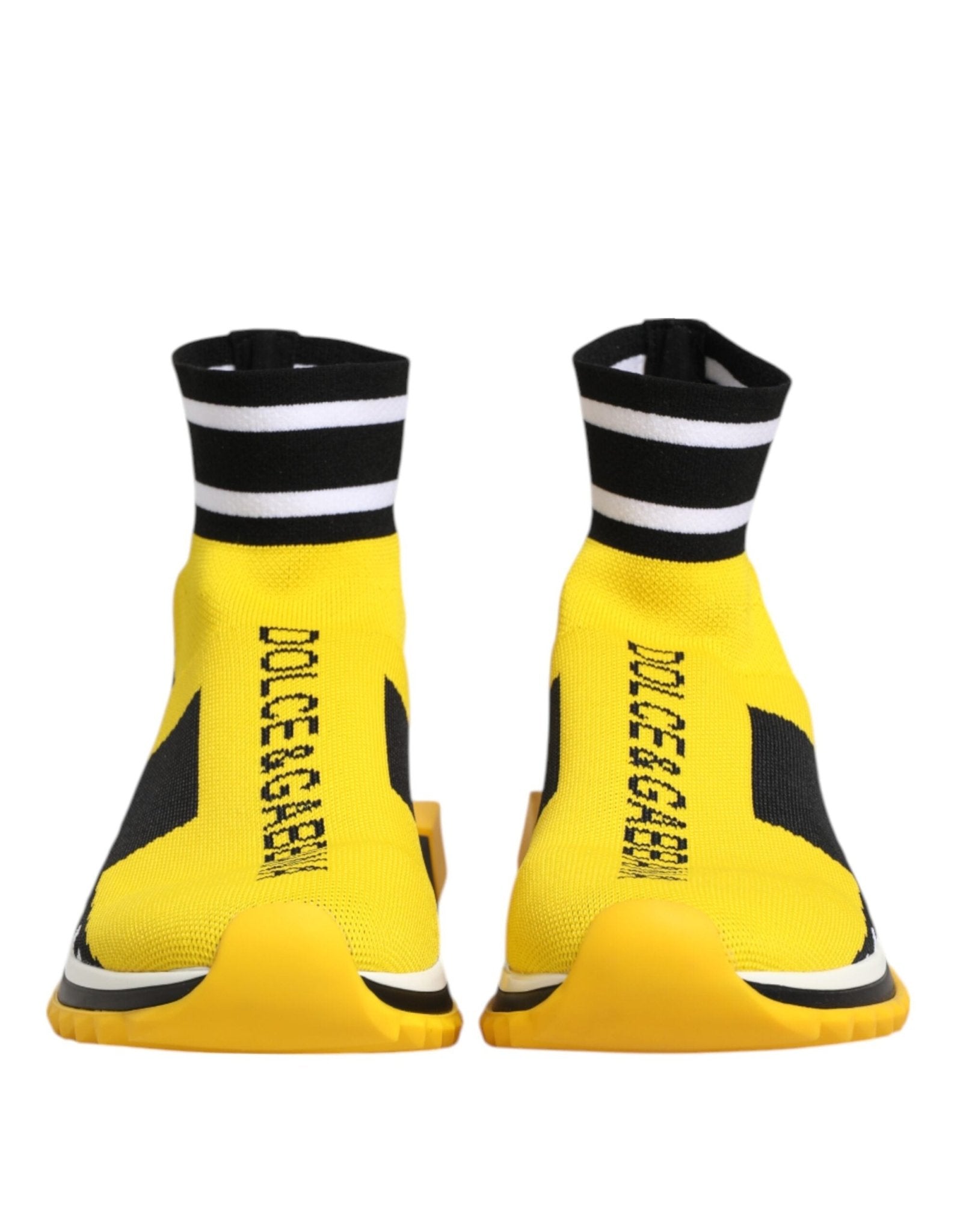 Dolce & Gabbana Yellow Black Sorrento Socks Sneakers Shoes - GET THE BRAND