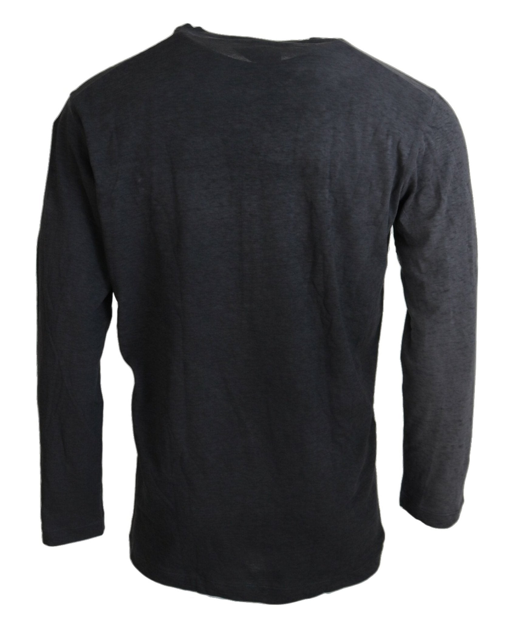 Dsquared² Black Cotton Linen Long Sleeves Pullover Sweater - GET THE BRAND