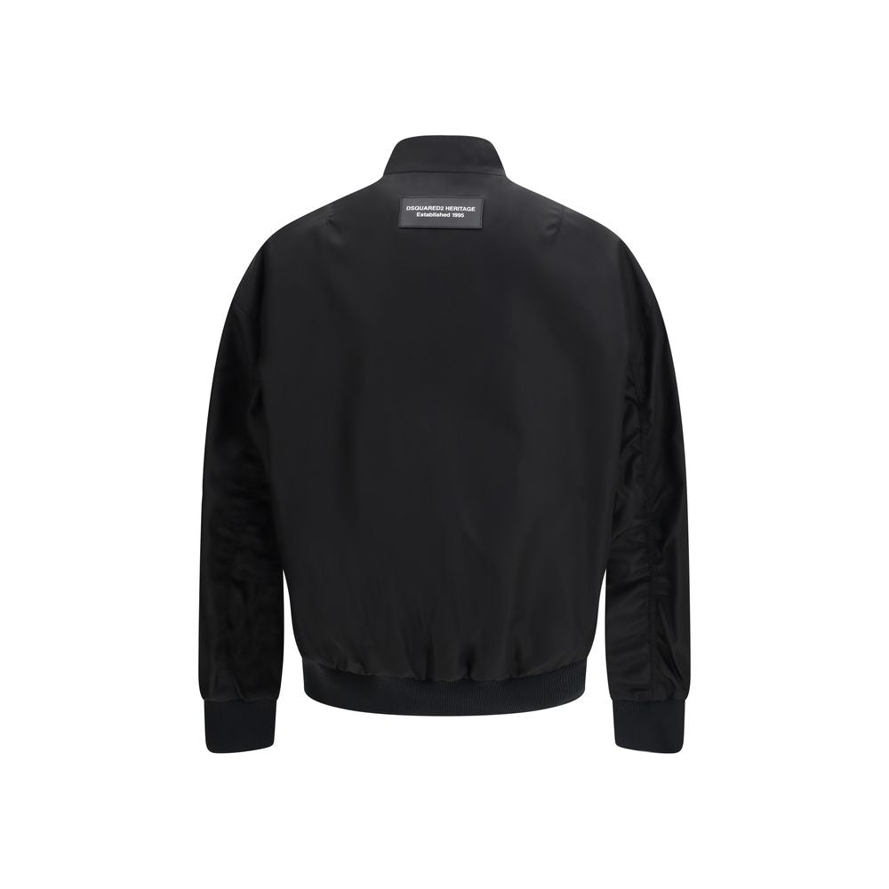 Dsquared² Black Polyamide Bomber - GET THE BRAND