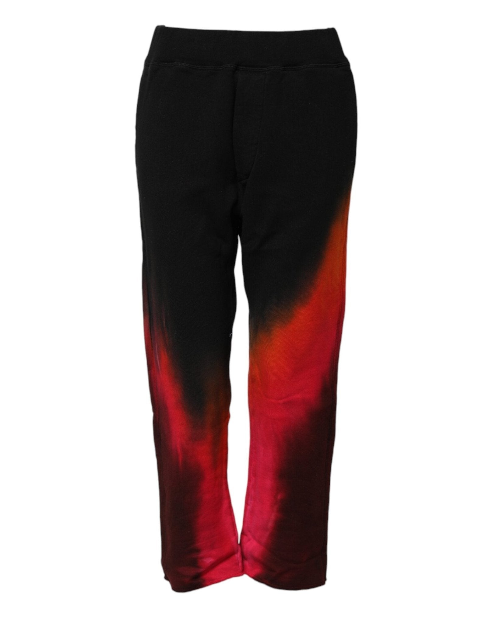 Dsquared² Black Red Cotton Straight Fit Jogger Pants - GET THE BRAND