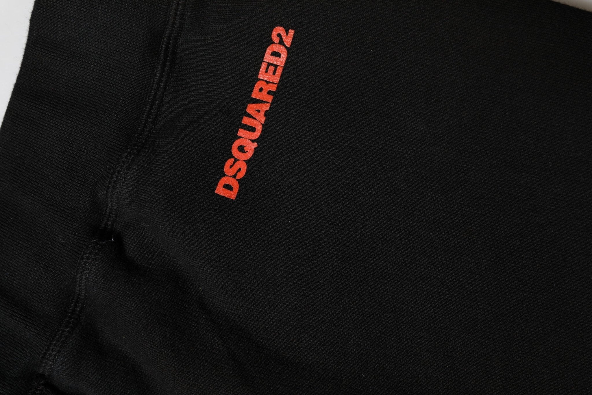 Dsquared² Black Red Cotton Straight Fit Jogger Pants - GET THE BRAND