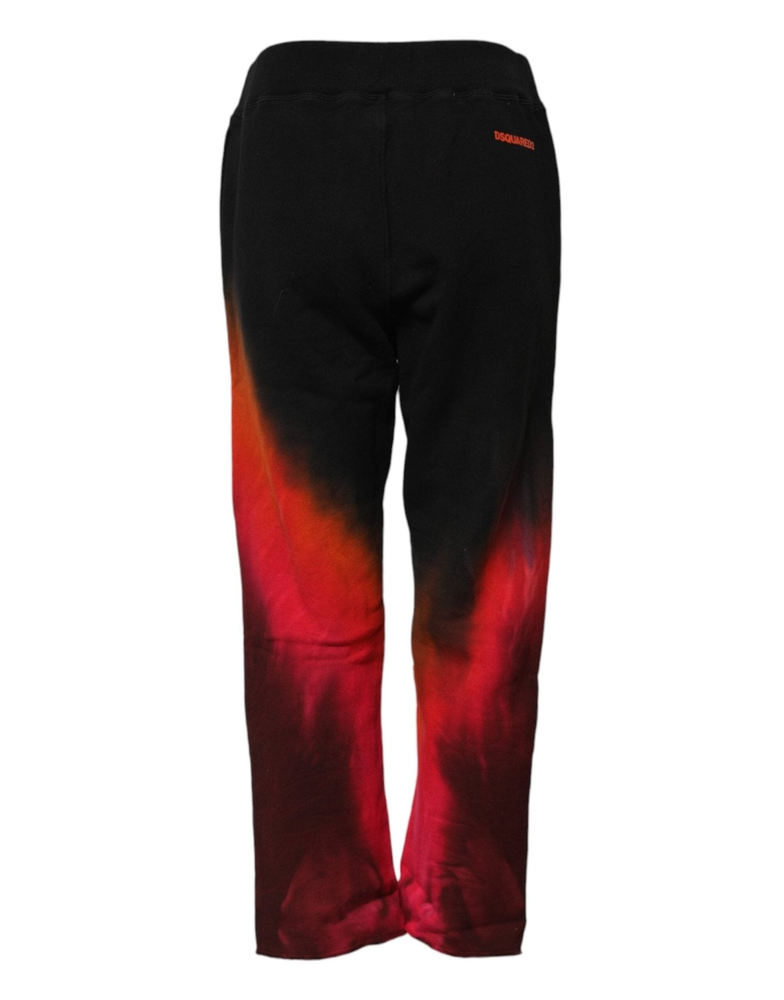Dsquared² Black Red Cotton Straight Fit Jogger Pants - GET THE BRAND