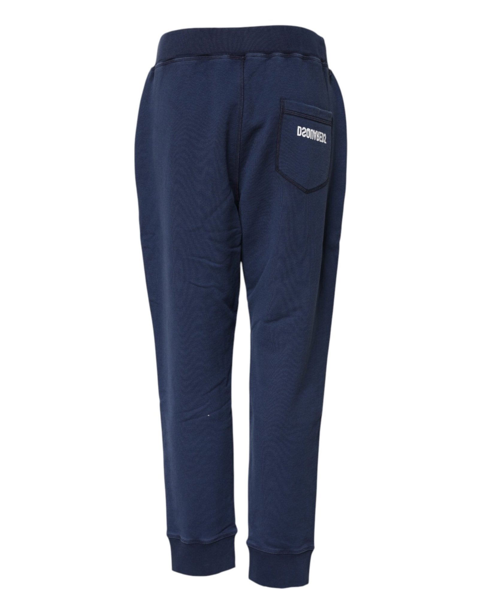 Dsquared² Blue Cotton Mid Waisted Jogger Pants - GET THE BRAND