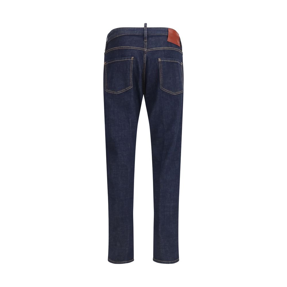 Dsquared² Blue Cotton Straight-Leg Jeans - GET THE BRAND