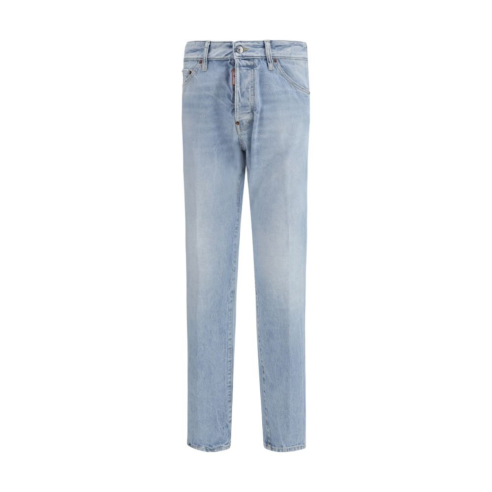 Dsquared² Blue Cotton Straight-Leg Jeans - GET THE BRAND