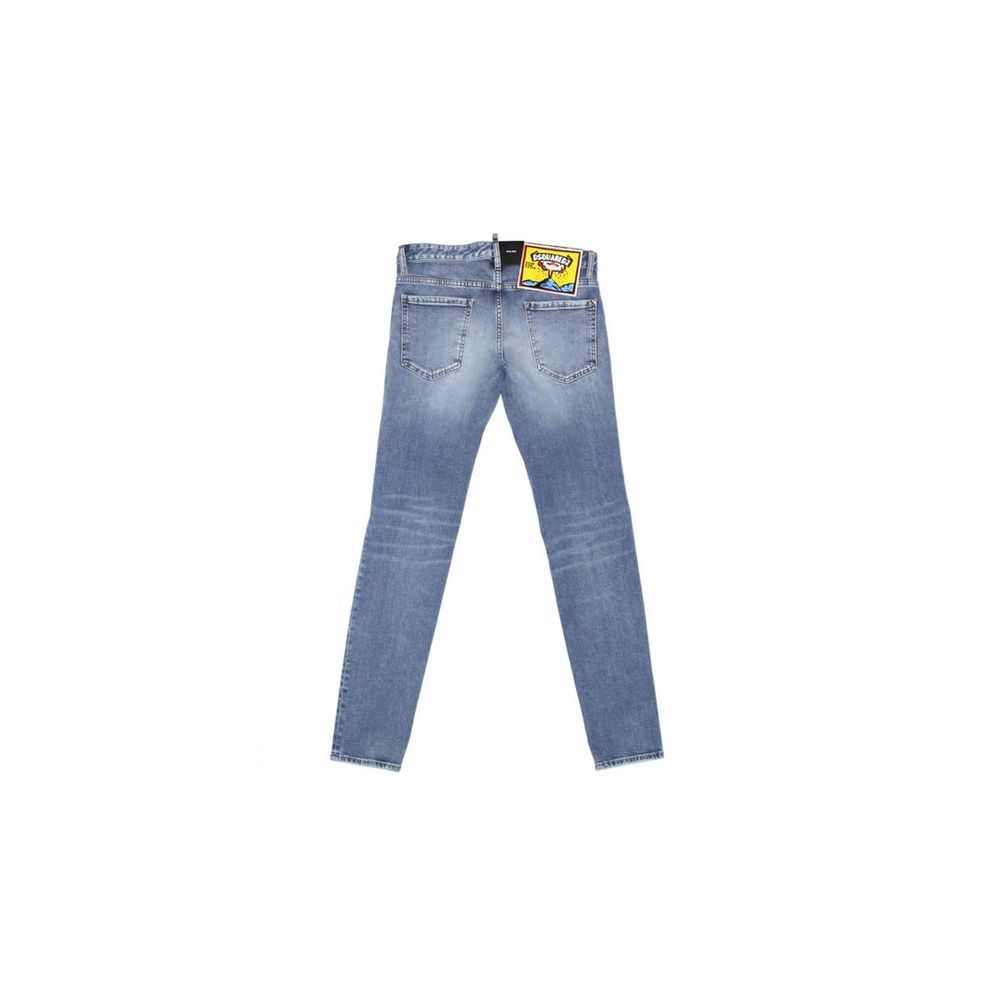 Dsquared² Blue Cotton Straight-Leg Jeans - GET THE BRAND