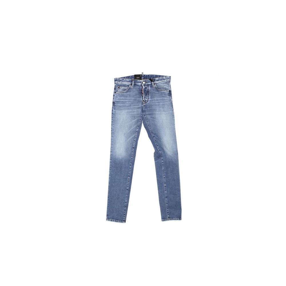 Dsquared² Blue Cotton Straight-Leg Jeans - GET THE BRAND