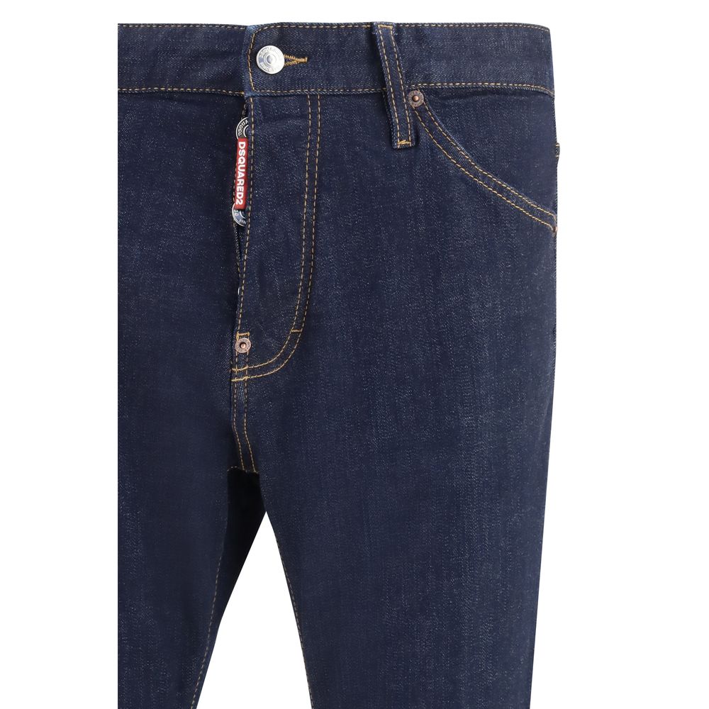 Dsquared² Blue Cotton Straight-Leg Jeans - GET THE BRAND